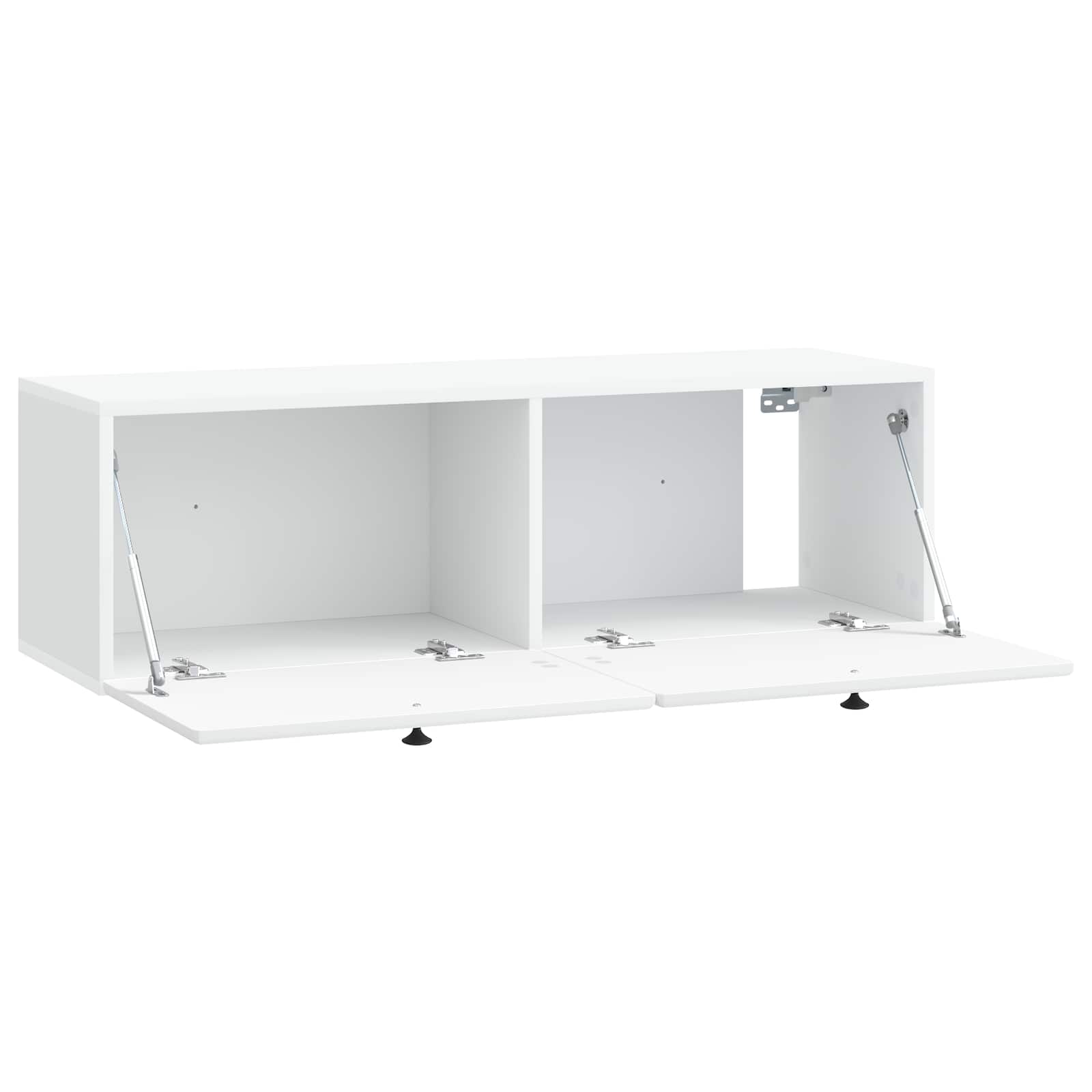 Sieninė TV spintelė 98 x 31 x 30 cm Balta Apdirbta mediena