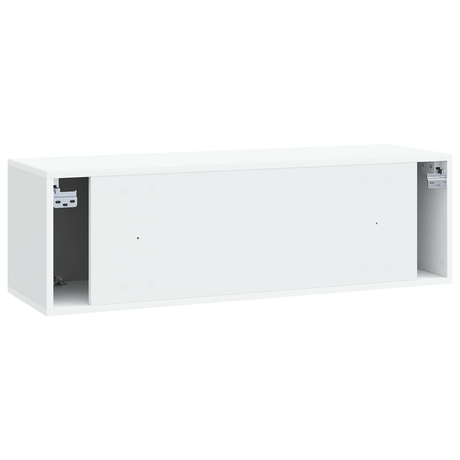 Sieninė TV spintelė 98 x 31 x 30 cm Balta Apdirbta mediena