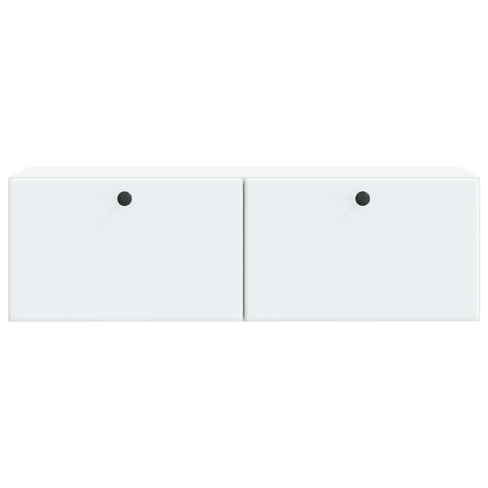 Sieninė TV spintelė 98 x 31 x 30 cm Balta Apdirbta mediena