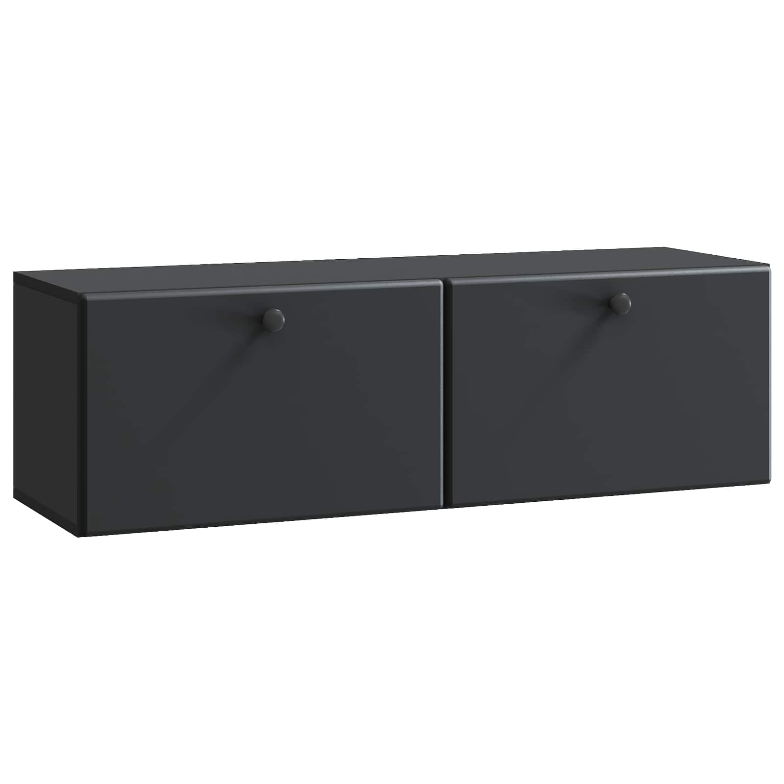 Sieninė TV spintelė Juoda 98 x 31 x 30 cm Apdirbta mediena
