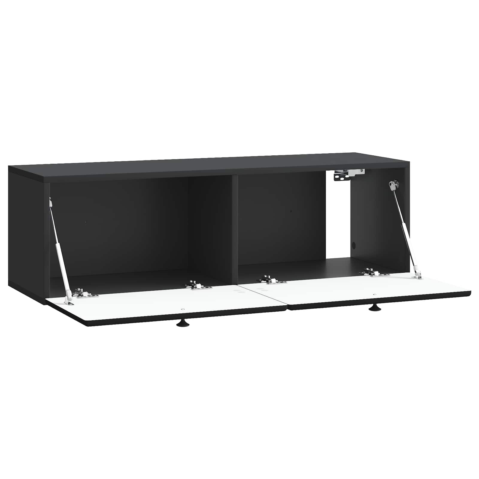 Sieninė TV spintelė Juoda 98 x 31 x 30 cm Apdirbta mediena