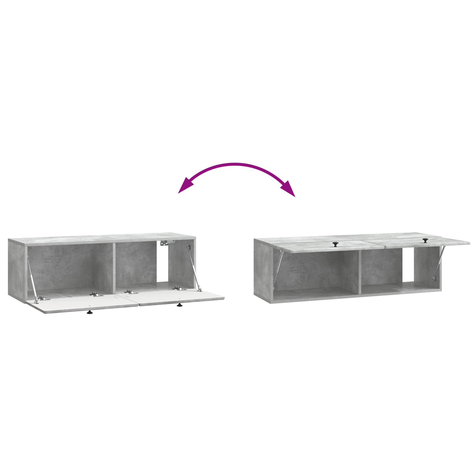 Sienas TV skapis Pelēks betons 98 x 31 x 30 cm