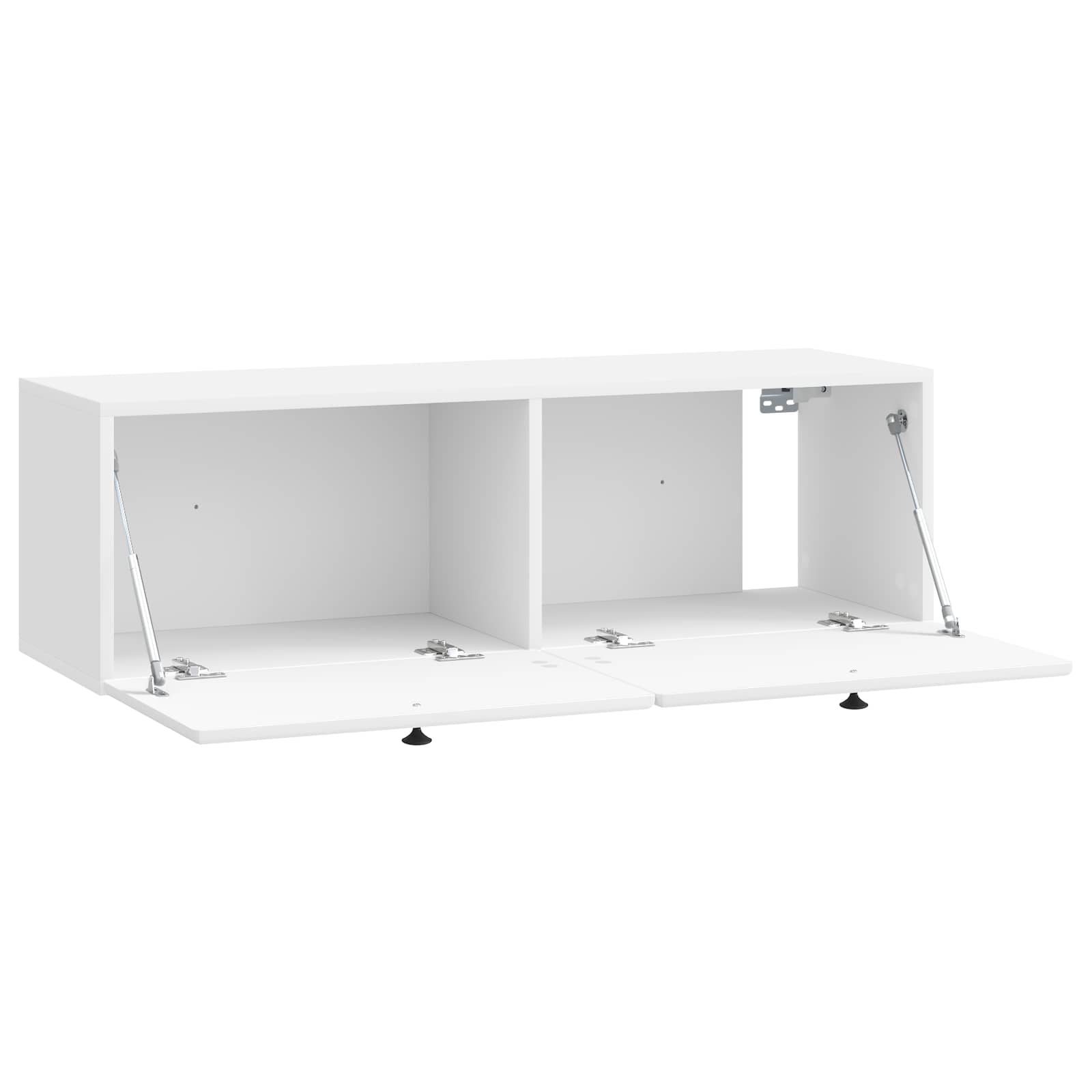 Sieninė TV spintelė Itin blizgi balta 98 x 31 x 30 cm
