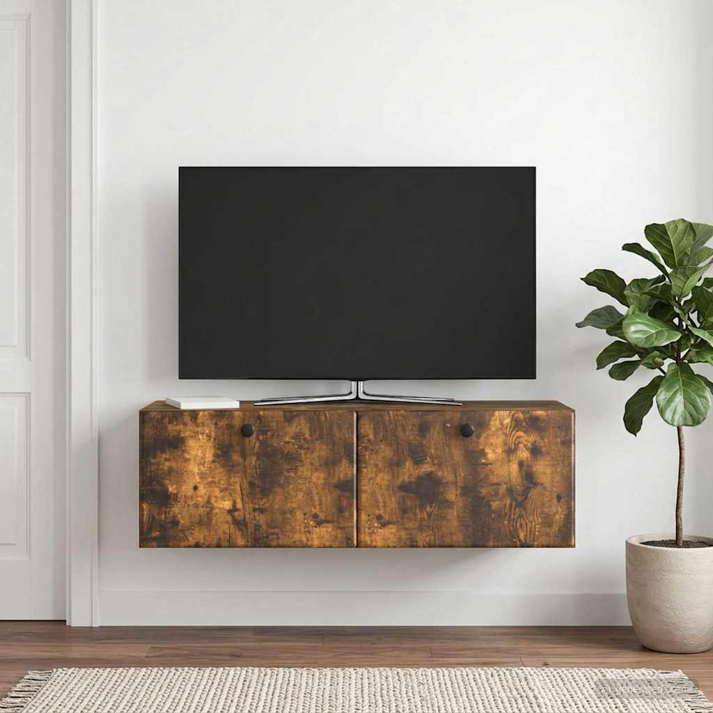 Sieninė TV spintelė Dūminio ąžuolo 98 x 31 x 30 cm