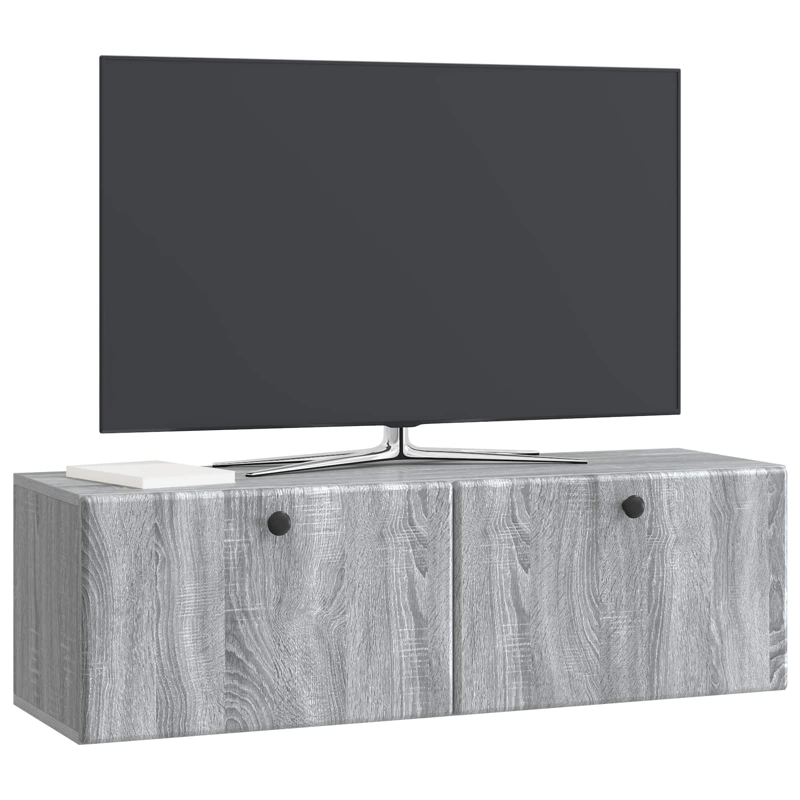 Sieninė TV spintelė Pilka sonoma ąžuolo 98 x 31 x 30 cm