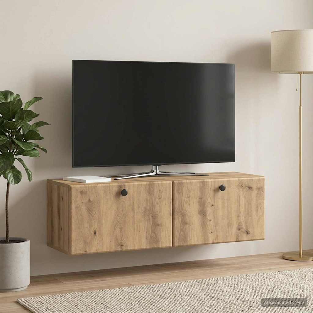 Sieninė TV spintelė Artisano ąžuolo 98 x 31 x 30 cm