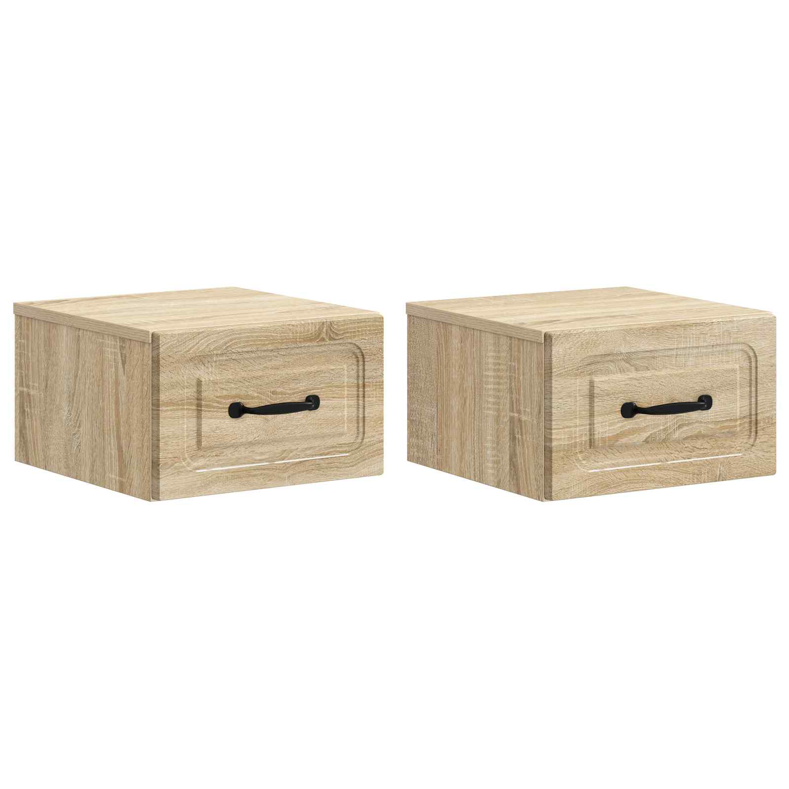 Sieninis naktinis staliukas su stalčių 2 pcs Sonoma ąžuolas