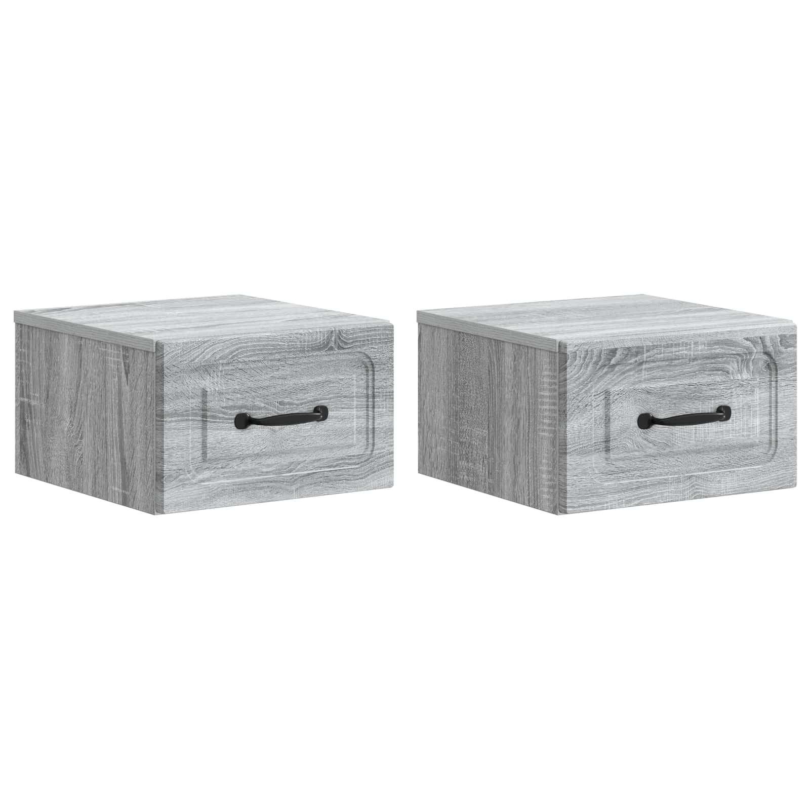 Sieninis naktinis staliukas 2 pcs Pilka sonoma ąžuolo