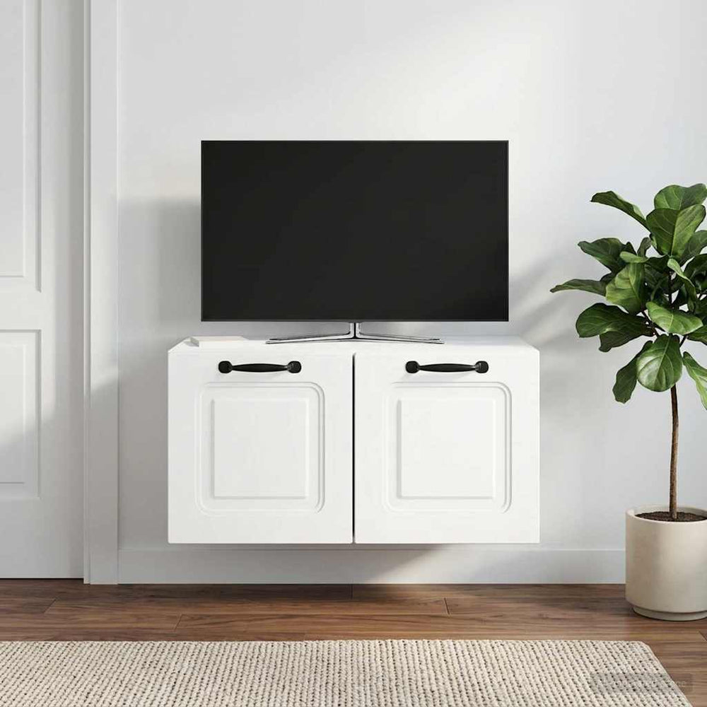 Sieninė TV spintelė Balta 59,5 x 41 x 30 cm Apdirbta mediena