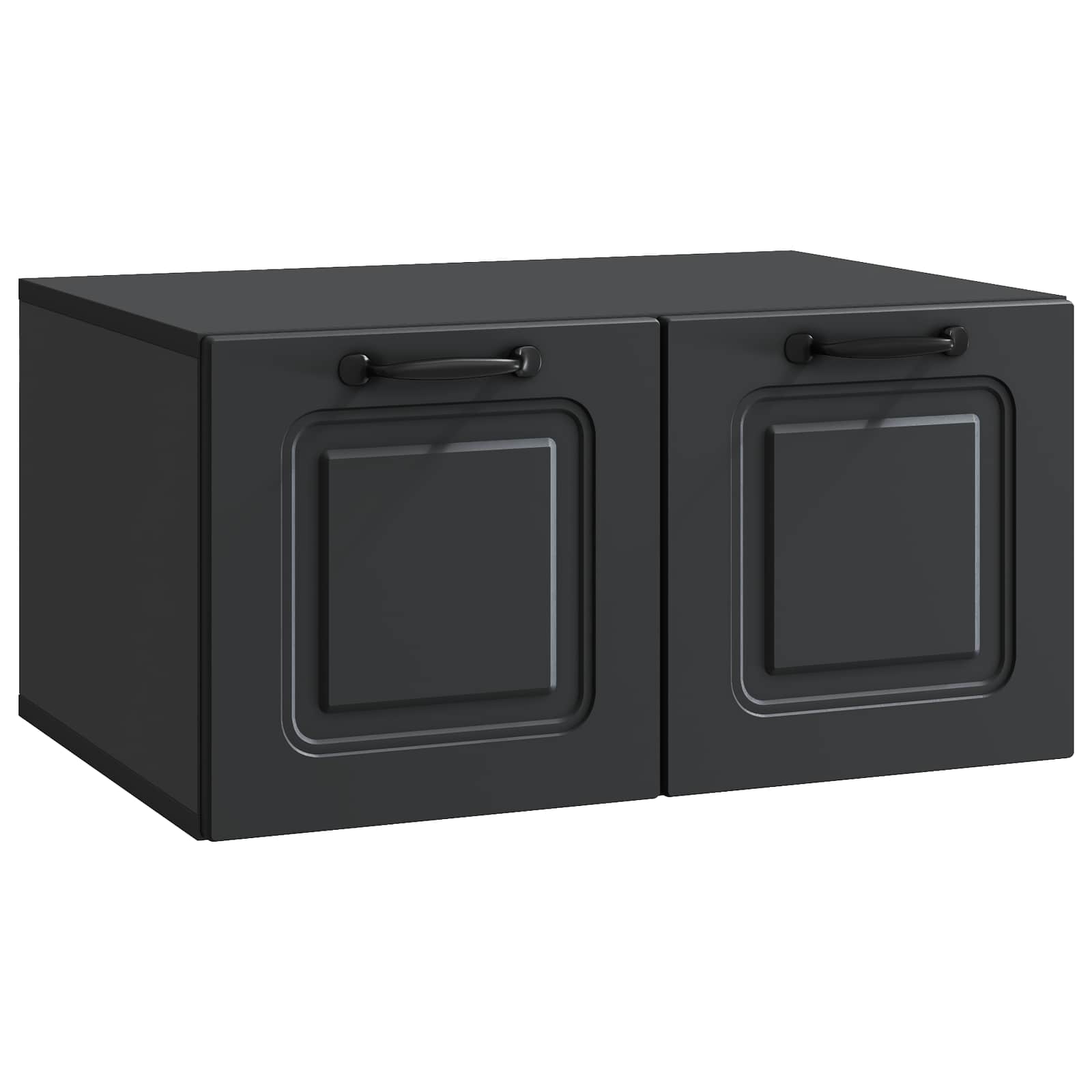 Sieninė TV spintelė Juoda 59,5 x 41 x 30 cm Apdirbta mediena