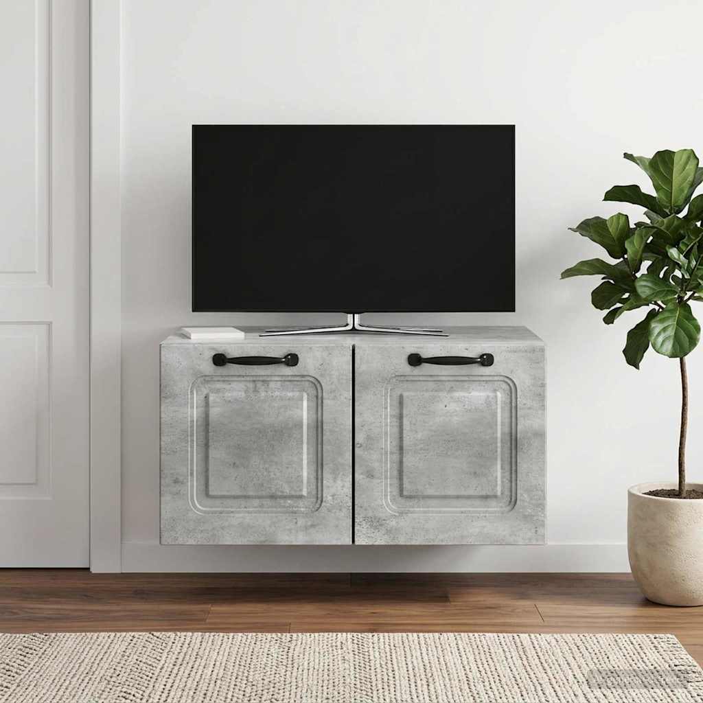 Sieninė TV spintelė Betono pilka 59,5 x 41 x 30 cm