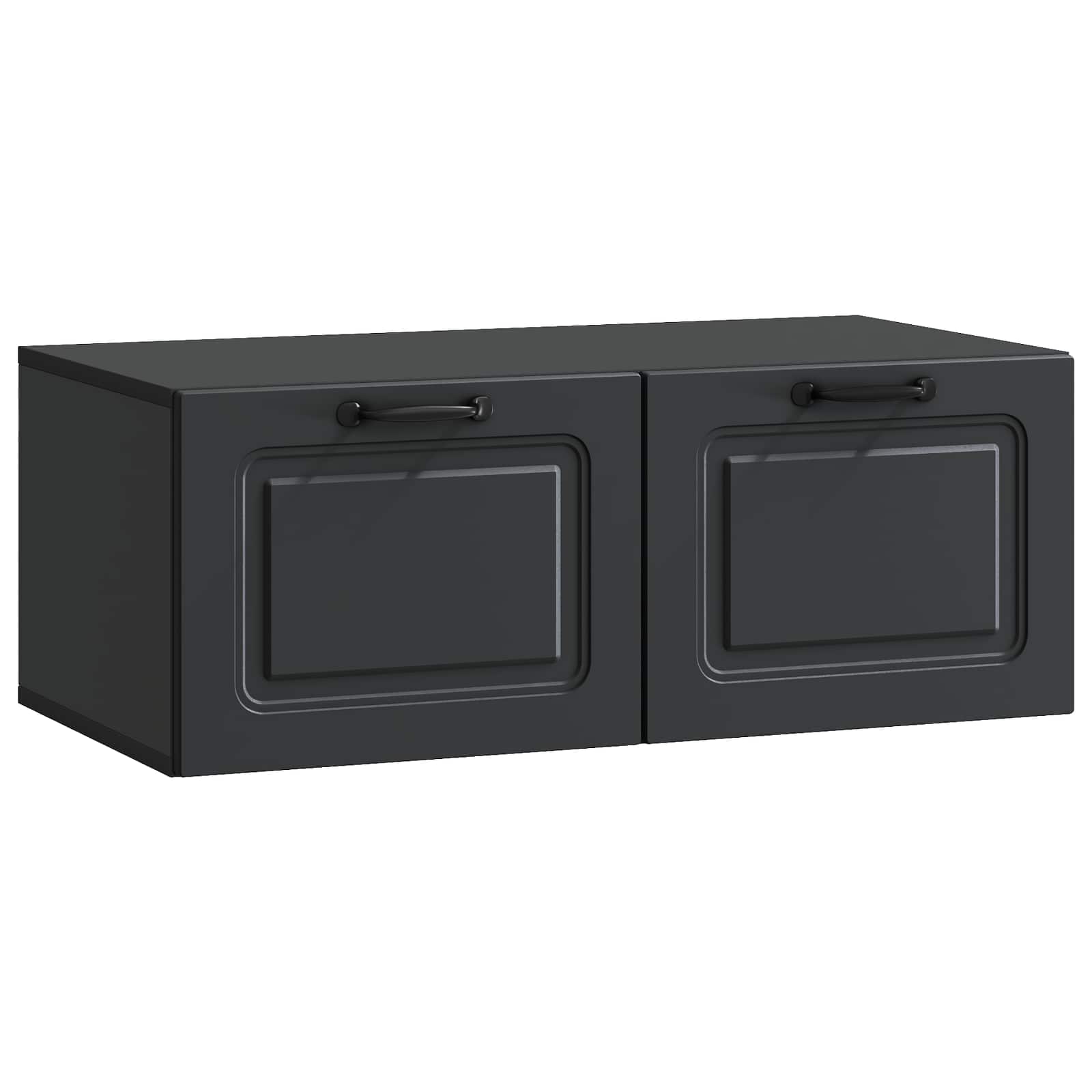 Sieninė TV spintelė Juoda 78,5 x 41 x 30 cm Apdirbta mediena
