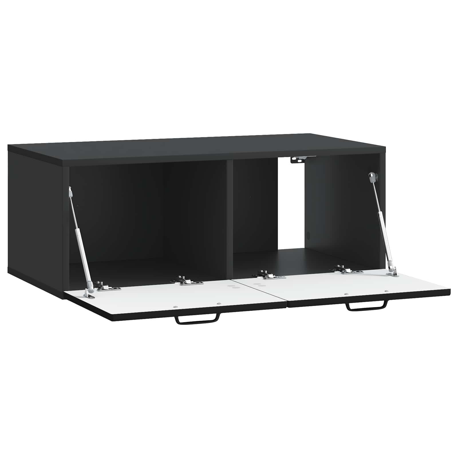 Sieninė TV spintelė Juoda 78,5 x 41 x 30 cm Apdirbta mediena