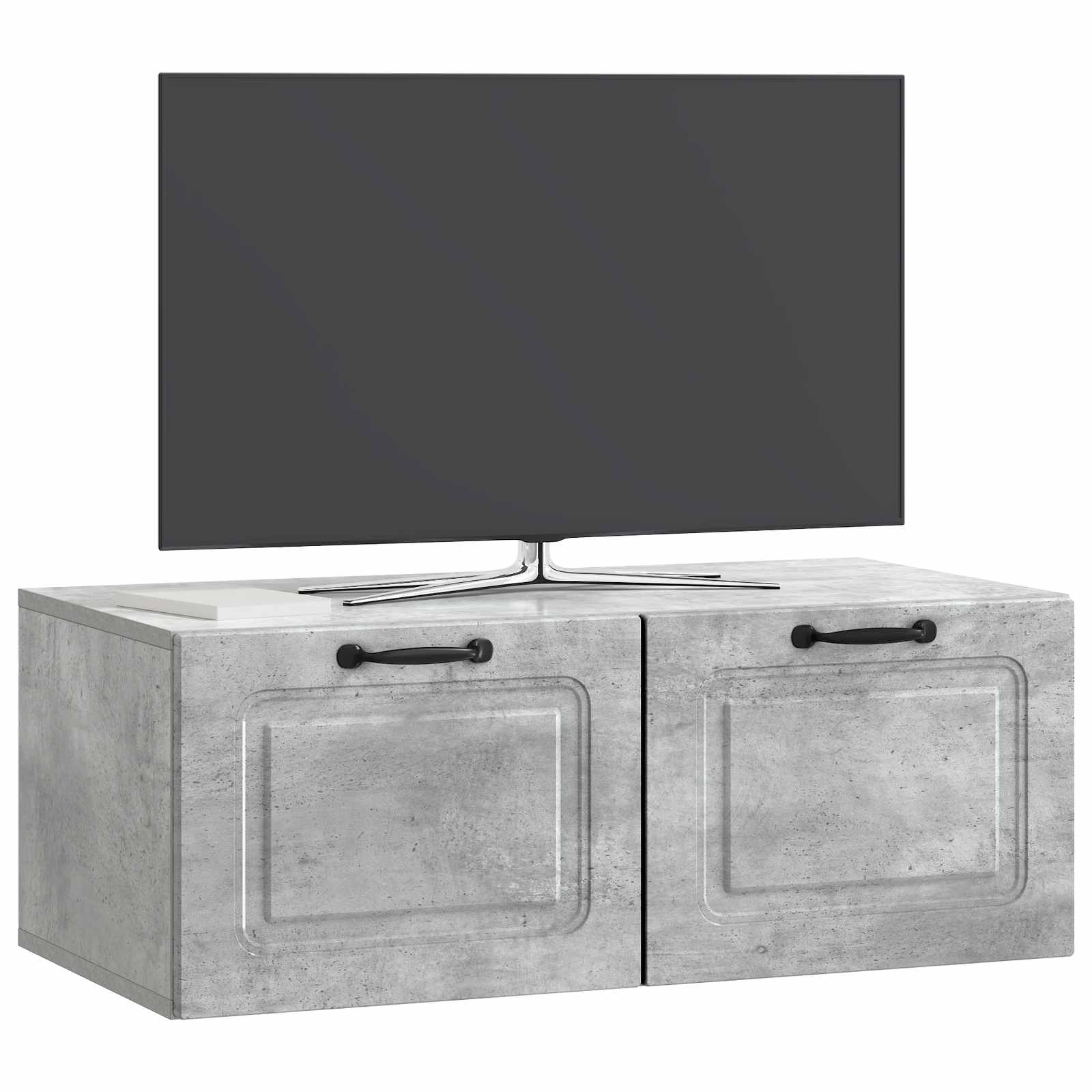 Pie sienas stiprināms TV skapītis, betona pelēks, 78,5 x 41 x 30 cm