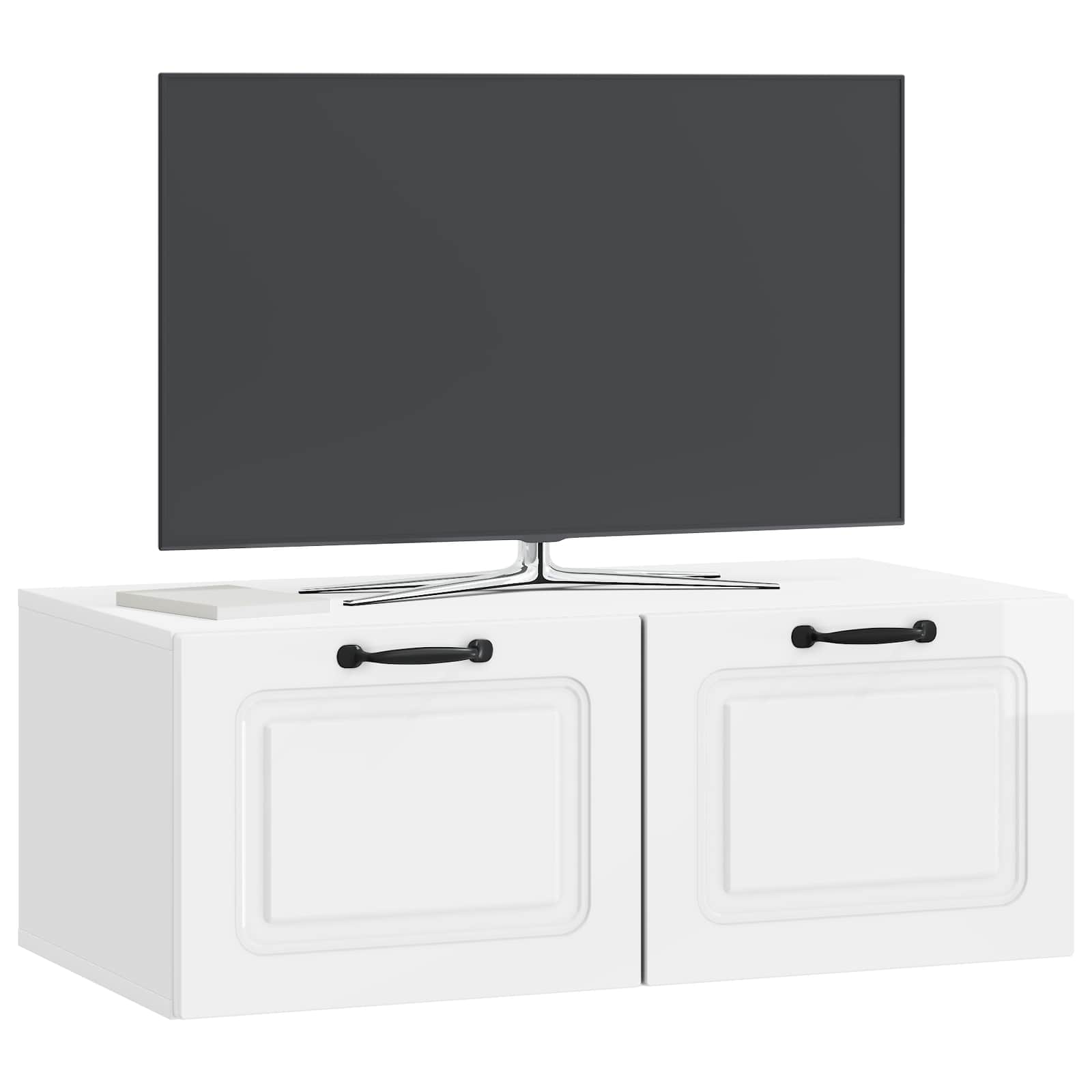 Sienas TV skapis, īpaši spīdīgs, balts 78,5 x 41 x 30 cm