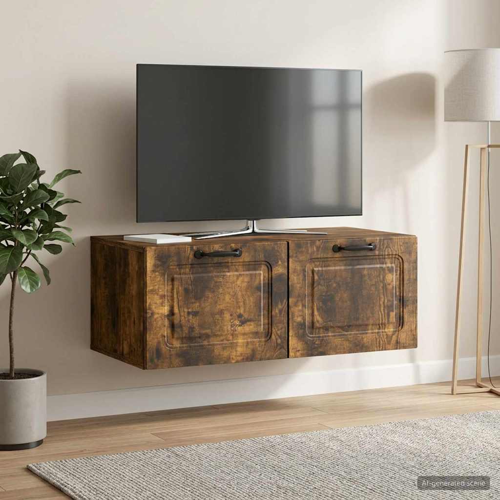 Sieninė TV spintelė Dūminio ąžuolo 78,5 x 41 x 30 cm