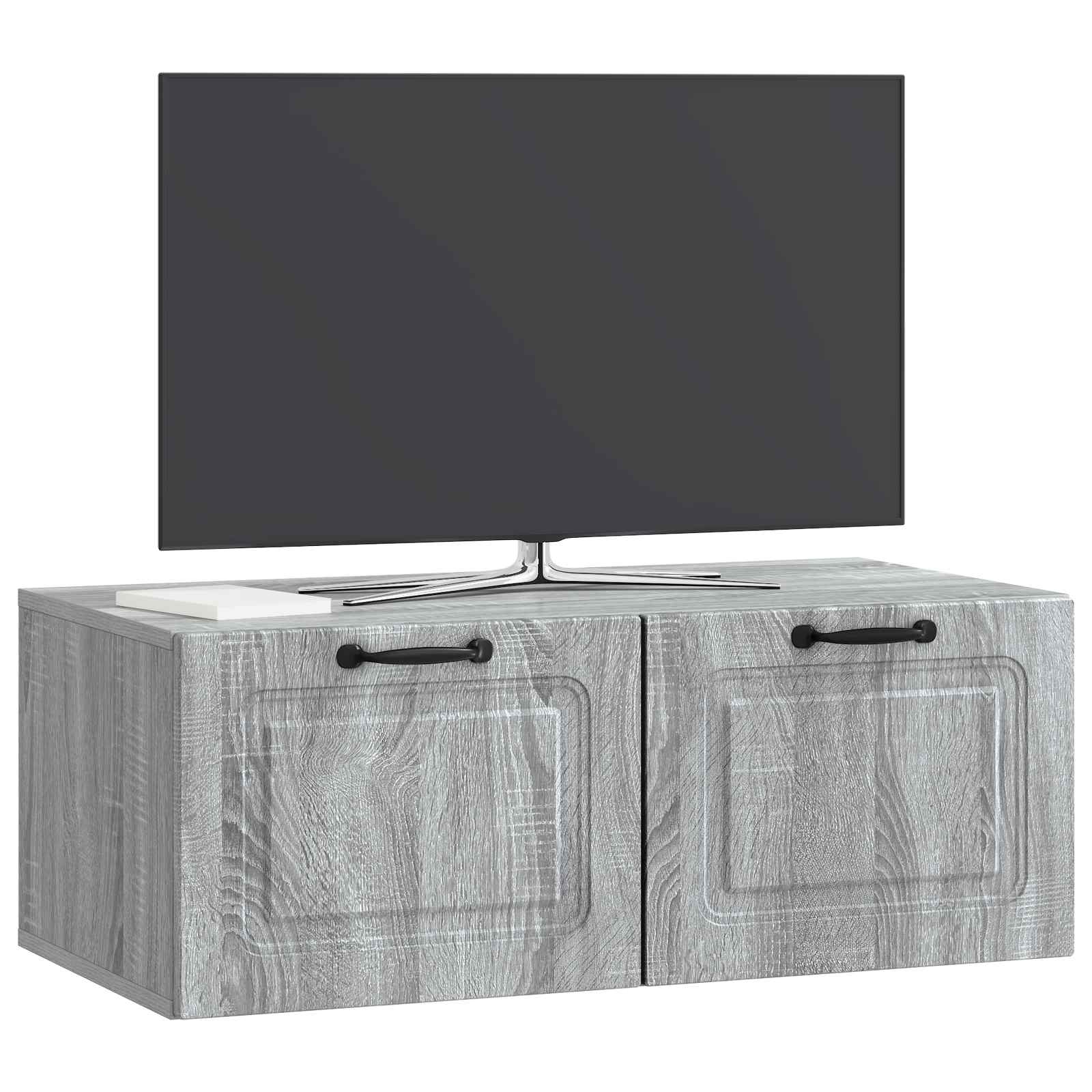 Sieninė TV spintelė Pilka sonoma ąžuolo 78,5 x 41 x 30 cm