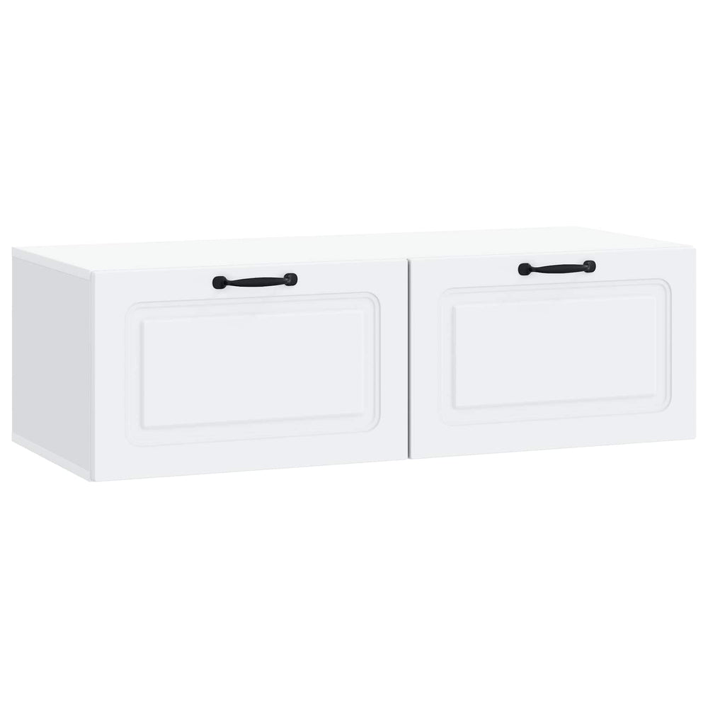 Sieninė TV spintelė Balta 98 x 41 x 30 cm Apdirbta mediena