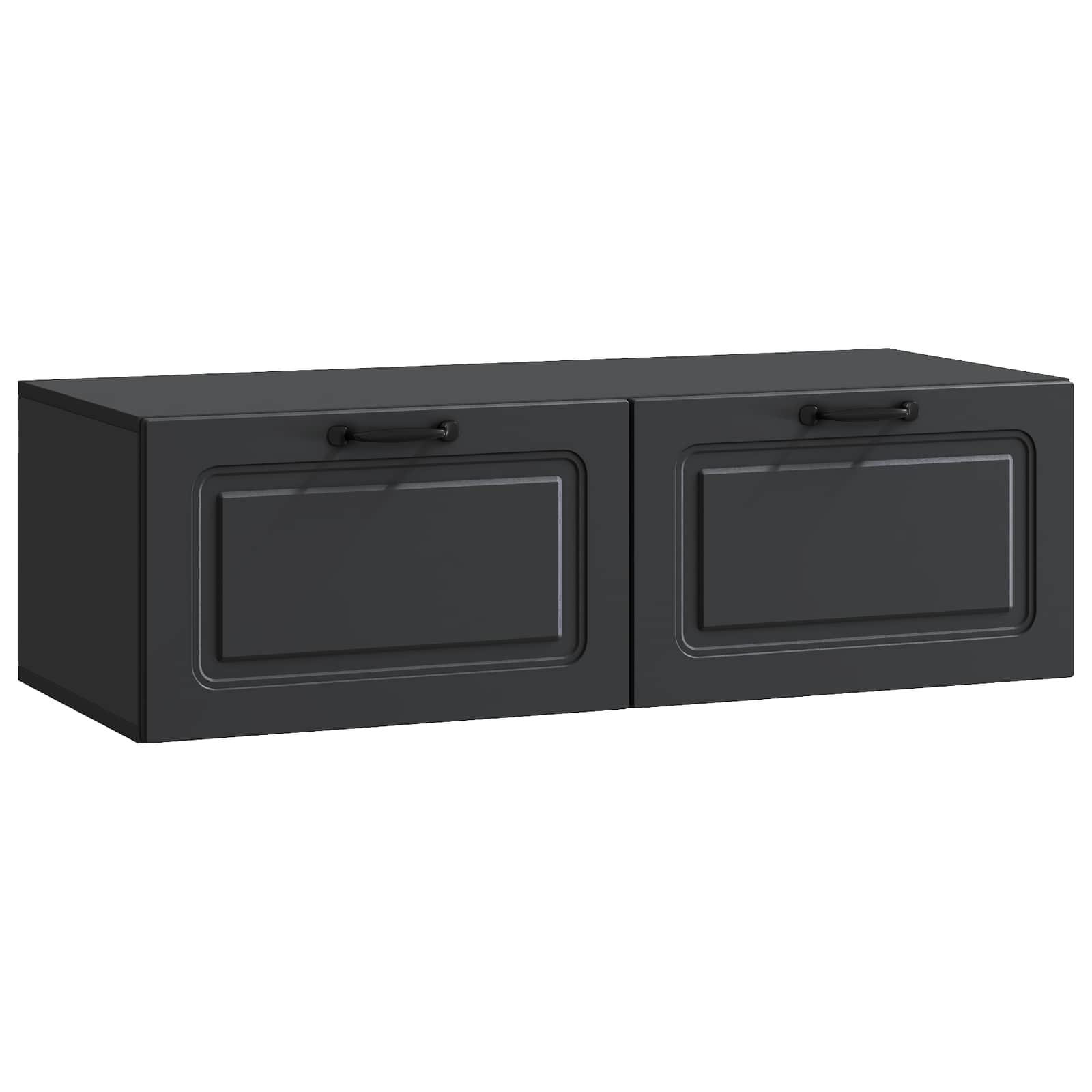 Sienas TV skapītis melns 98 x 41 x 30 cm apstrādāta koksne