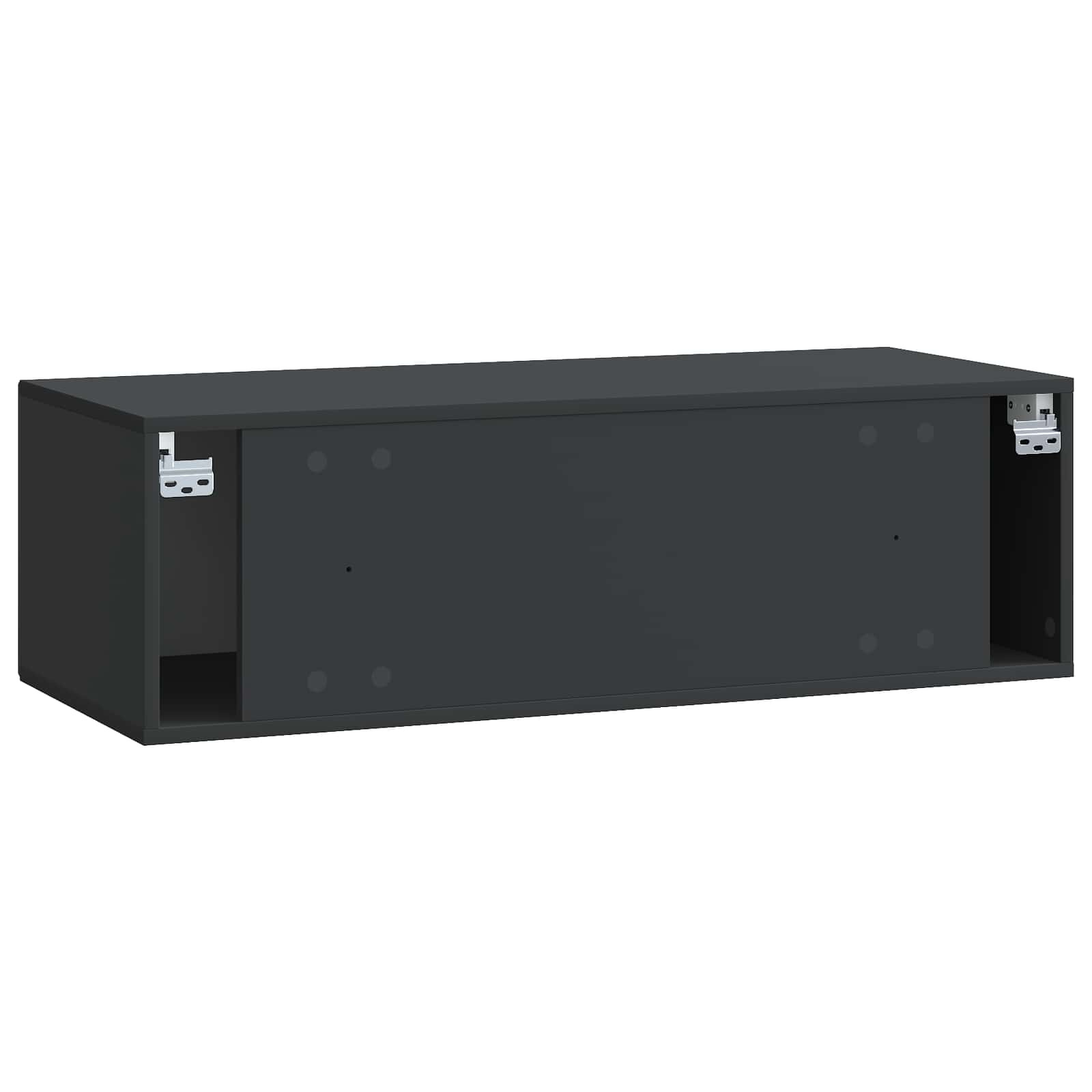 Sienas TV skapītis melns 98 x 41 x 30 cm apstrādāta koksne