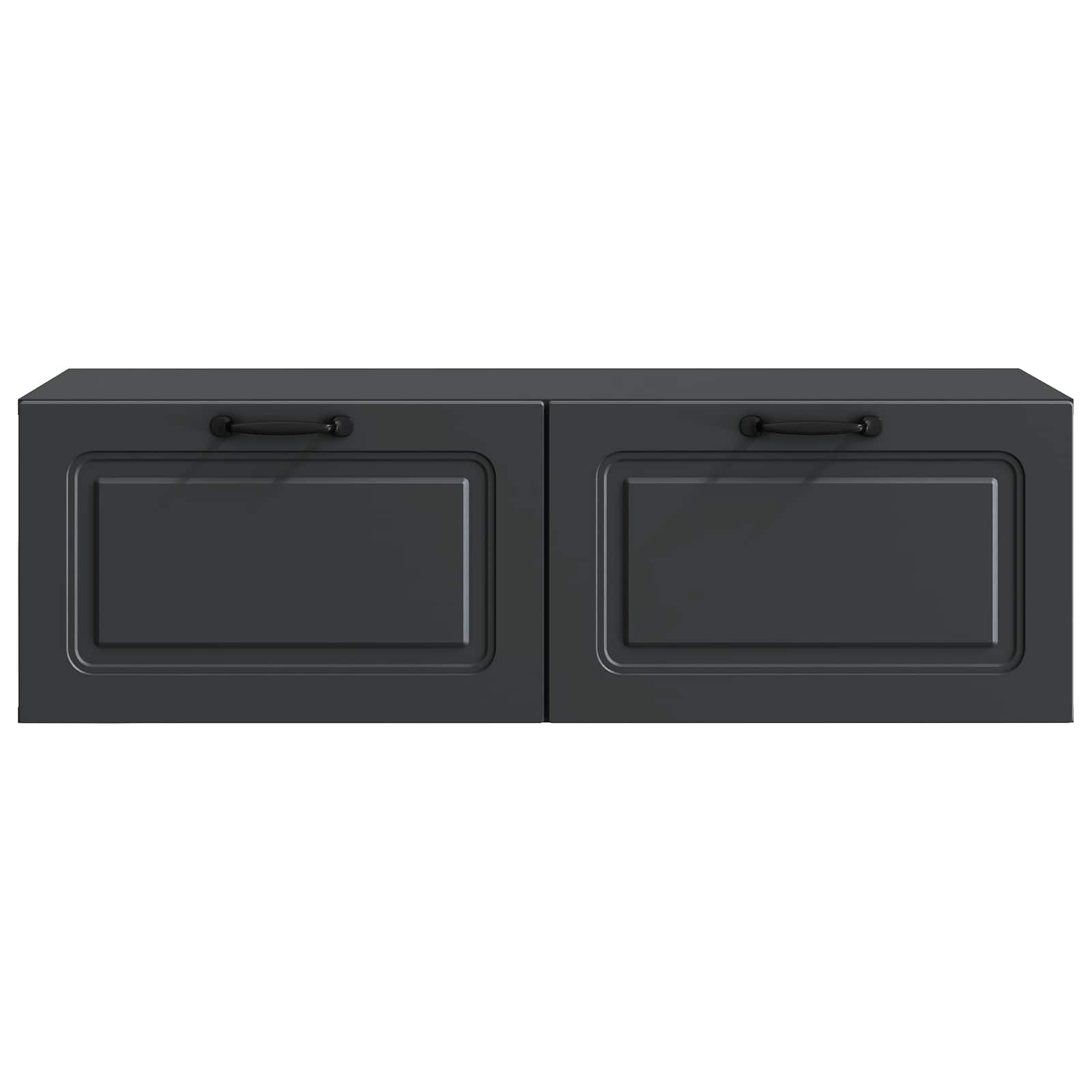 Sienas TV skapītis melns 98 x 41 x 30 cm apstrādāta koksne