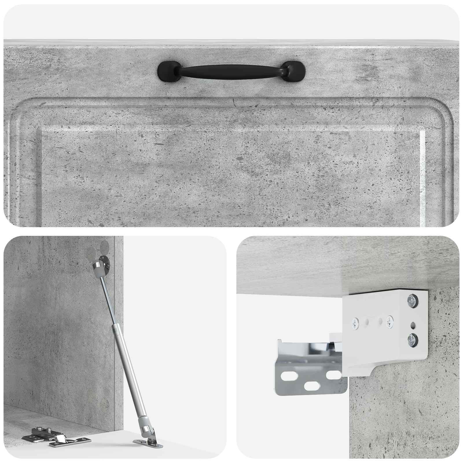 Sieninė TV spintelė Betono pilka 98 x 41 x 30 cm