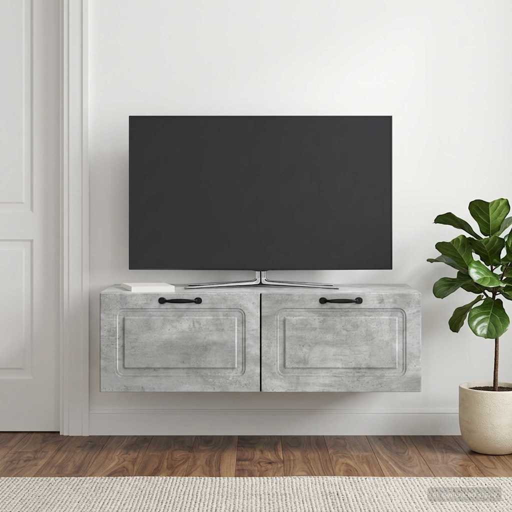 Sieninė TV spintelė Betono pilka 98 x 41 x 30 cm