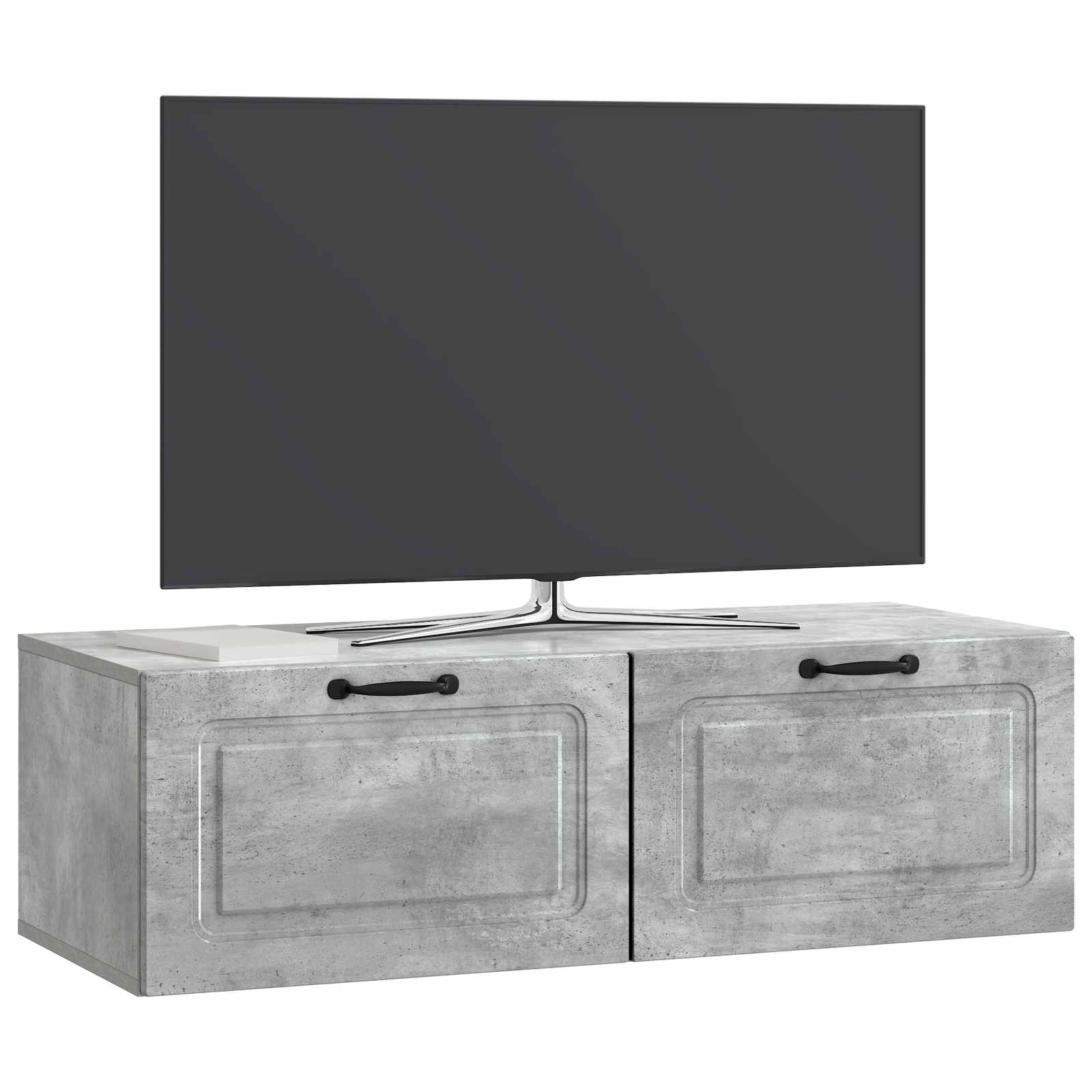 Sieninė TV spintelė Betono pilka 98 x 41 x 30 cm