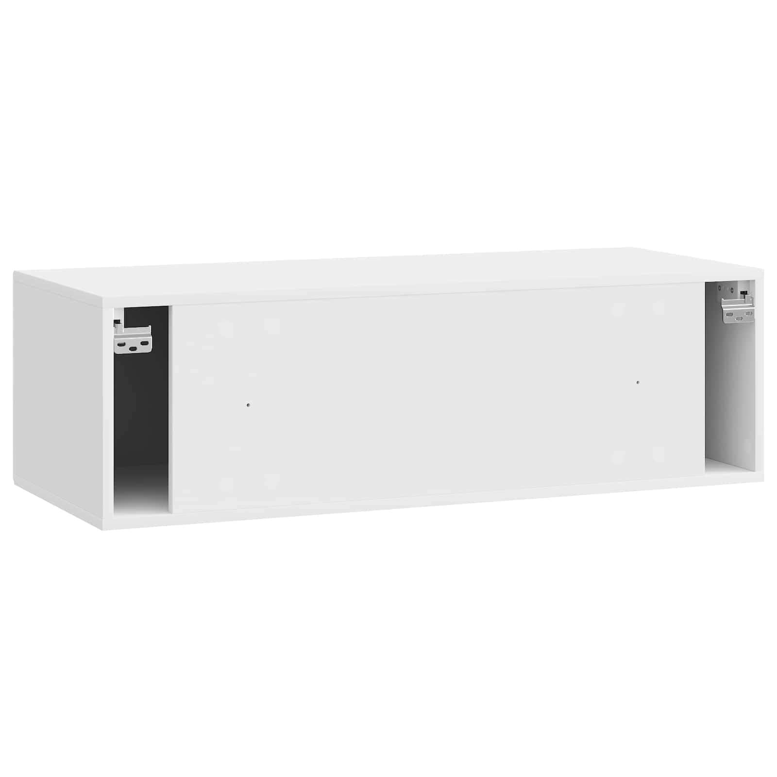 Sieninė TV spintelė Itin blizgi balta 98 x 41 x 30 cm