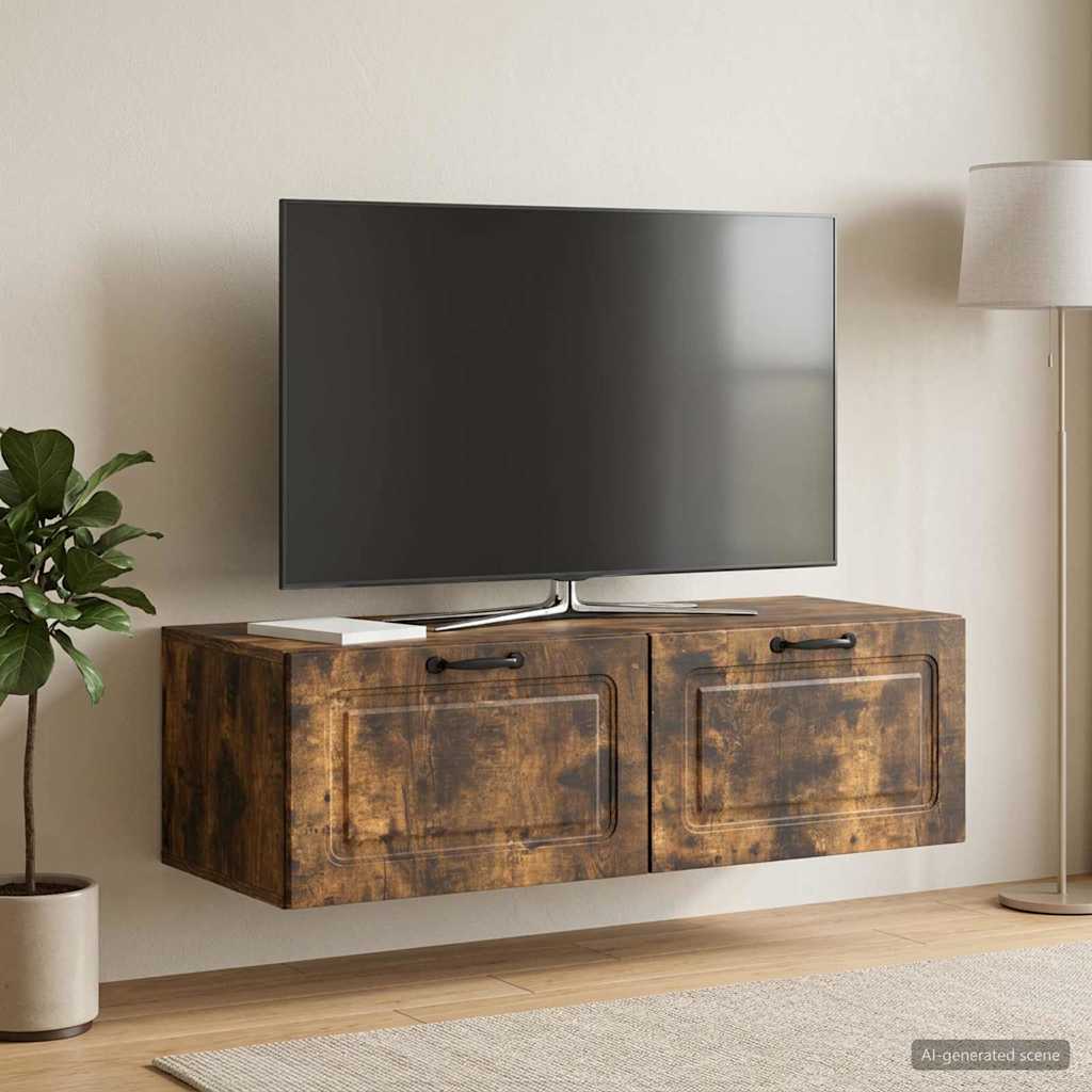 Sieninė TV spintelė Dūminio ąžuolo 98 x 41 x 30 cm