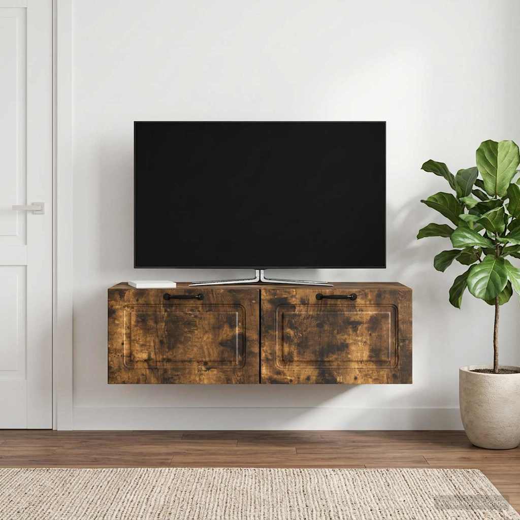 Sieninė TV spintelė Dūminio ąžuolo 98 x 41 x 30 cm