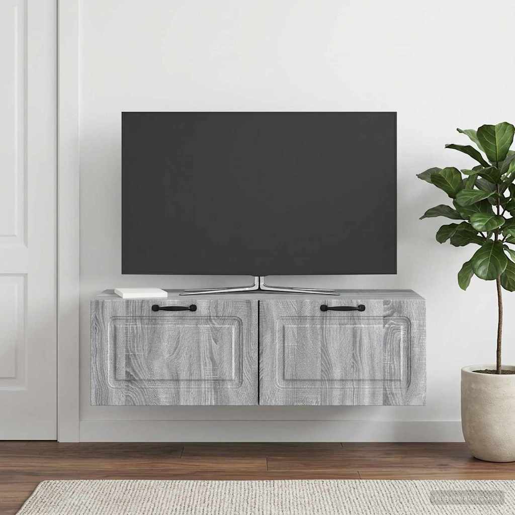 Sieninė TV spintelė Pilka sonoma ąžuolo 98 x 41 x 30 cm