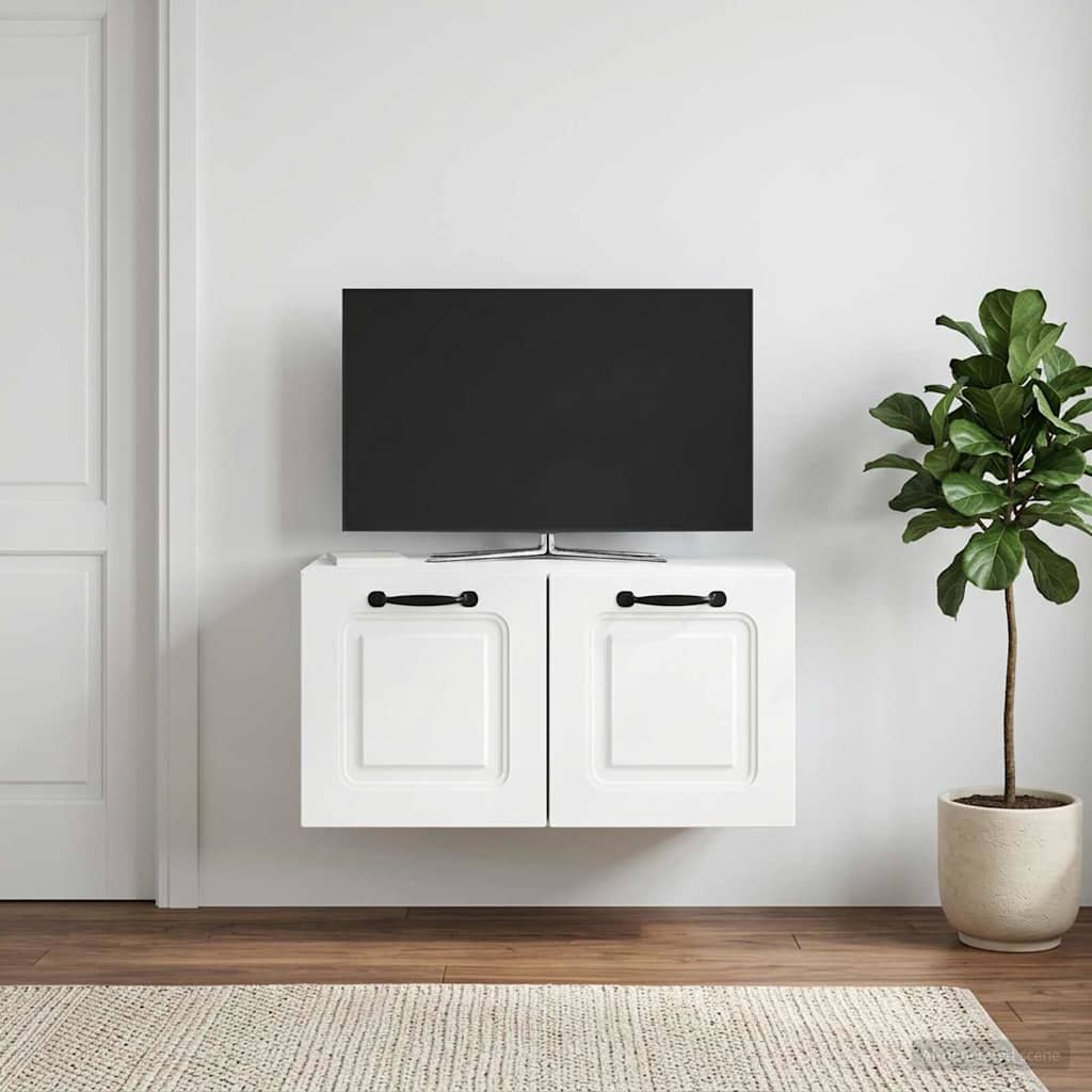 Sieninė TV spintelė Balta 59,5 x 31 x 30 cm Apdirbta mediena