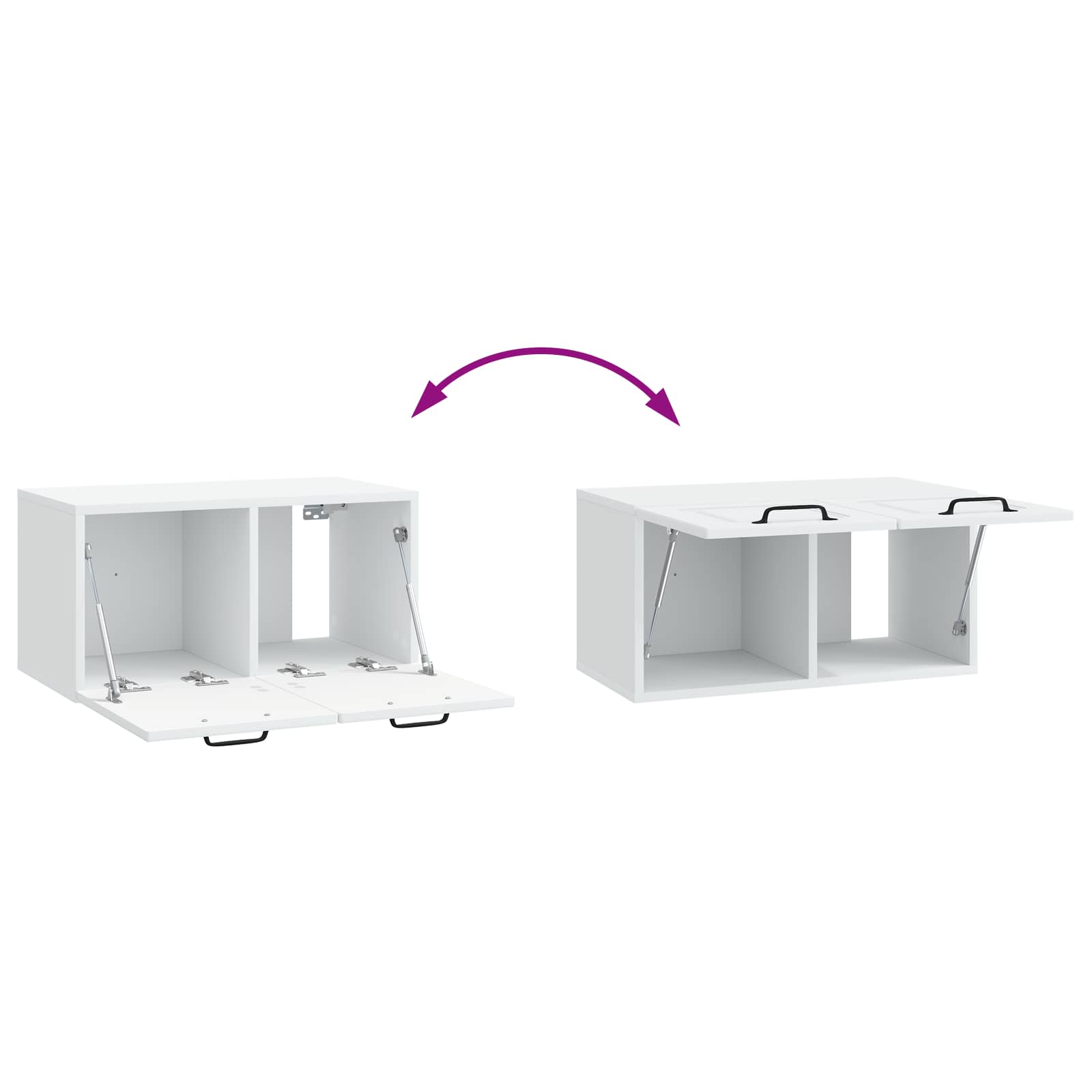 Sieninė TV spintelė Balta 59,5 x 31 x 30 cm Apdirbta mediena