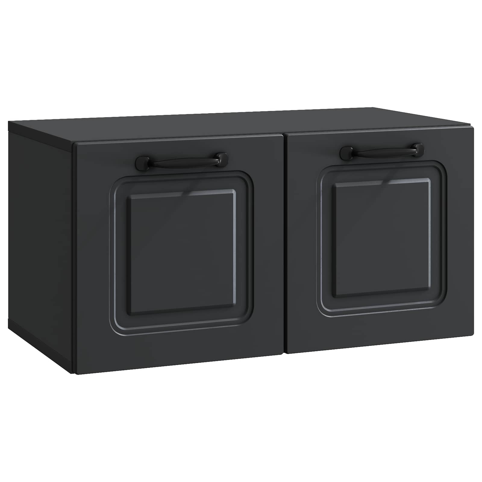 Sieninė TV spintelė Juoda 59,5 x 31 x 30 cm Apdirbta mediena