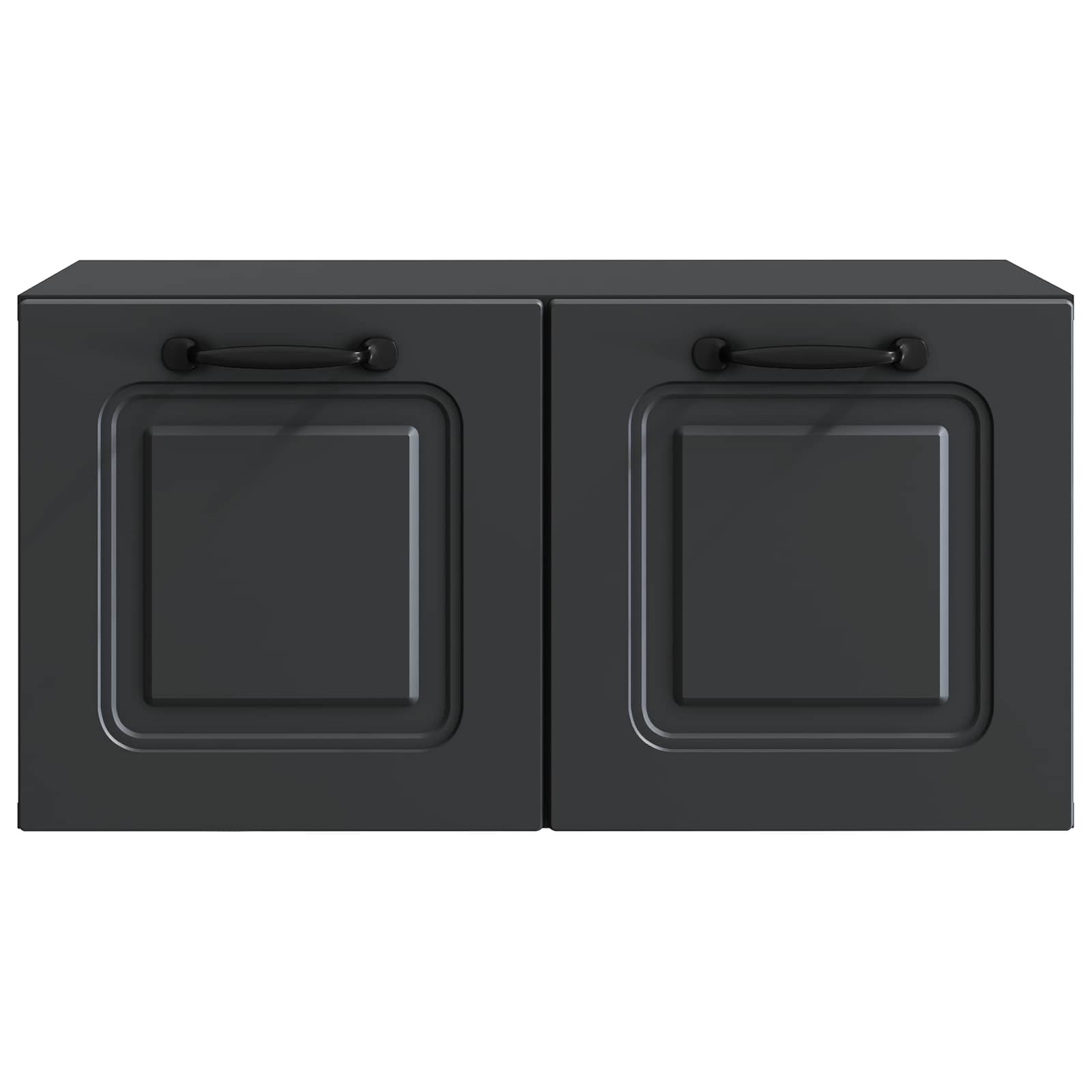 Sieninė TV spintelė Juoda 59,5 x 31 x 30 cm Apdirbta mediena