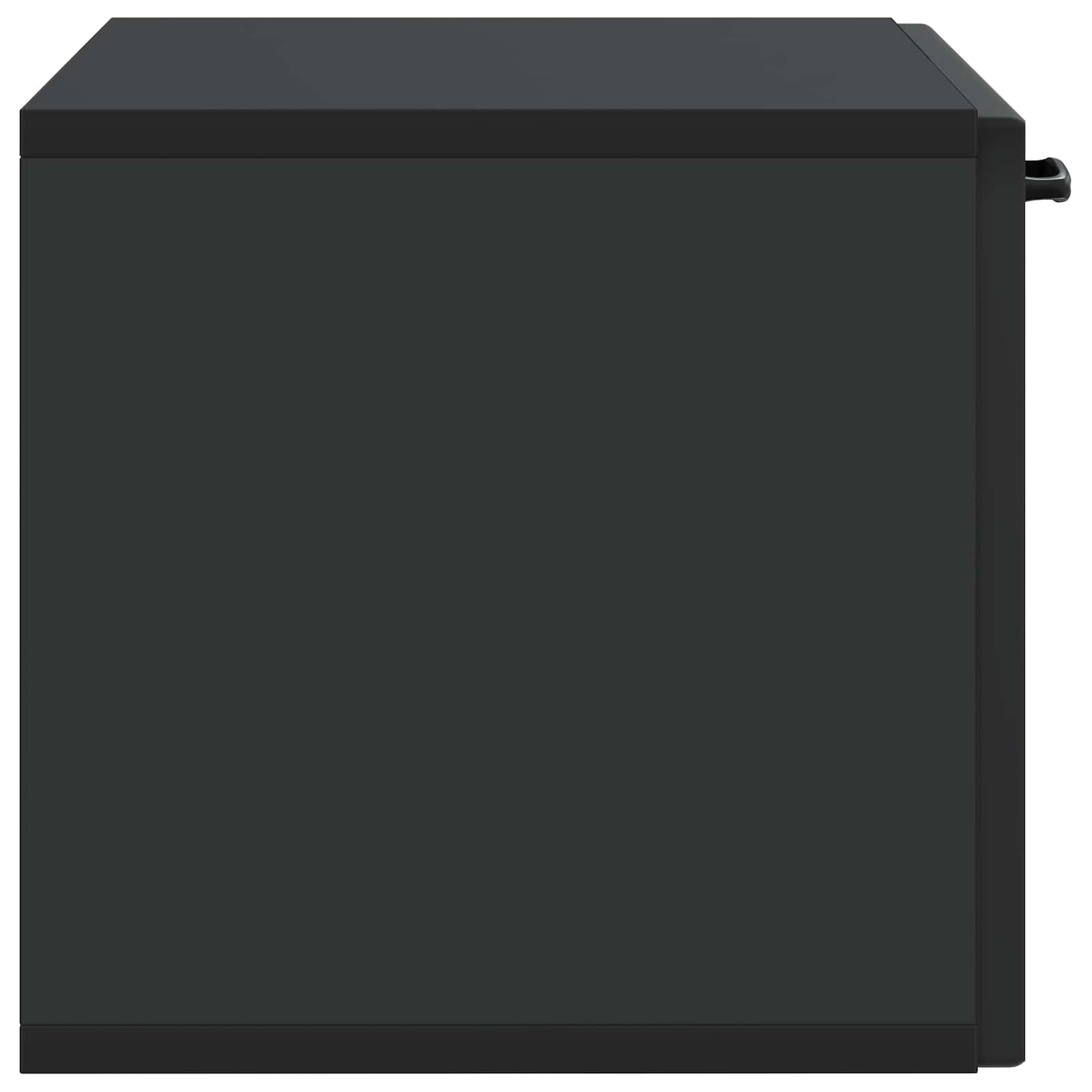 Sieninė TV spintelė Juoda 59,5 x 31 x 30 cm Apdirbta mediena