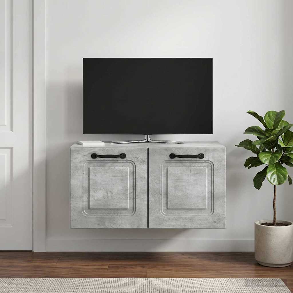 Sieninė TV spintelė Betono pilka 59,5 x 31 x 30 cm