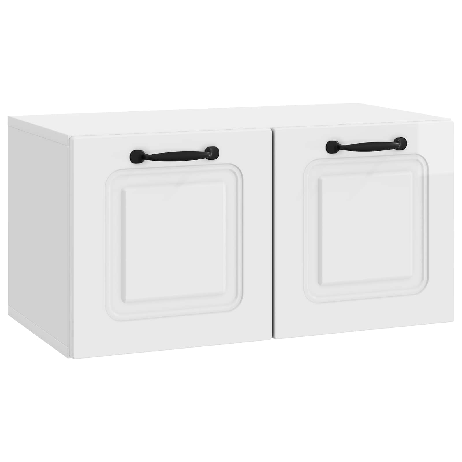 Sieninė TV spintelė Itin blizgi balta 59,5 x 31 x 30 cm