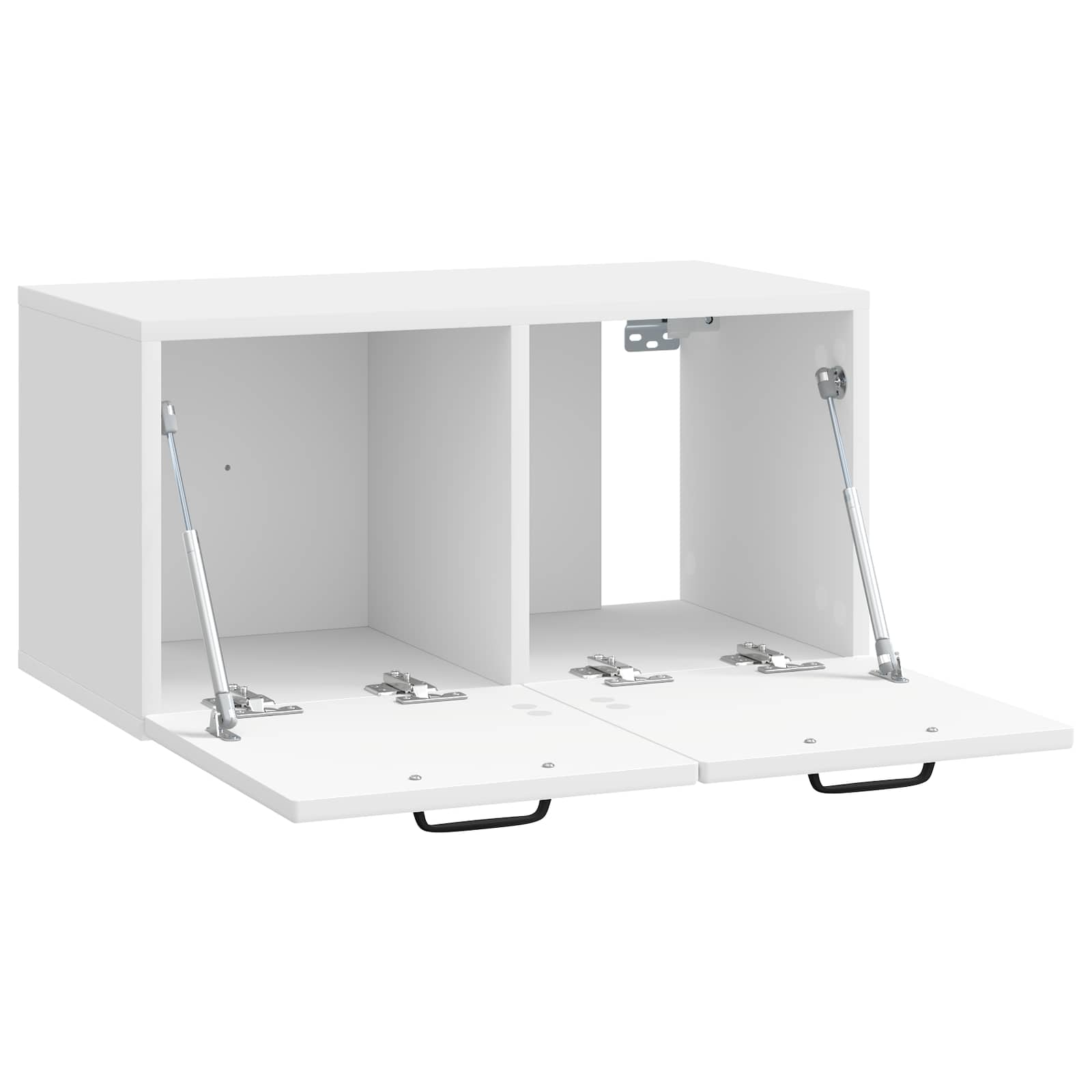 Sieninė TV spintelė Itin blizgi balta 59,5 x 31 x 30 cm