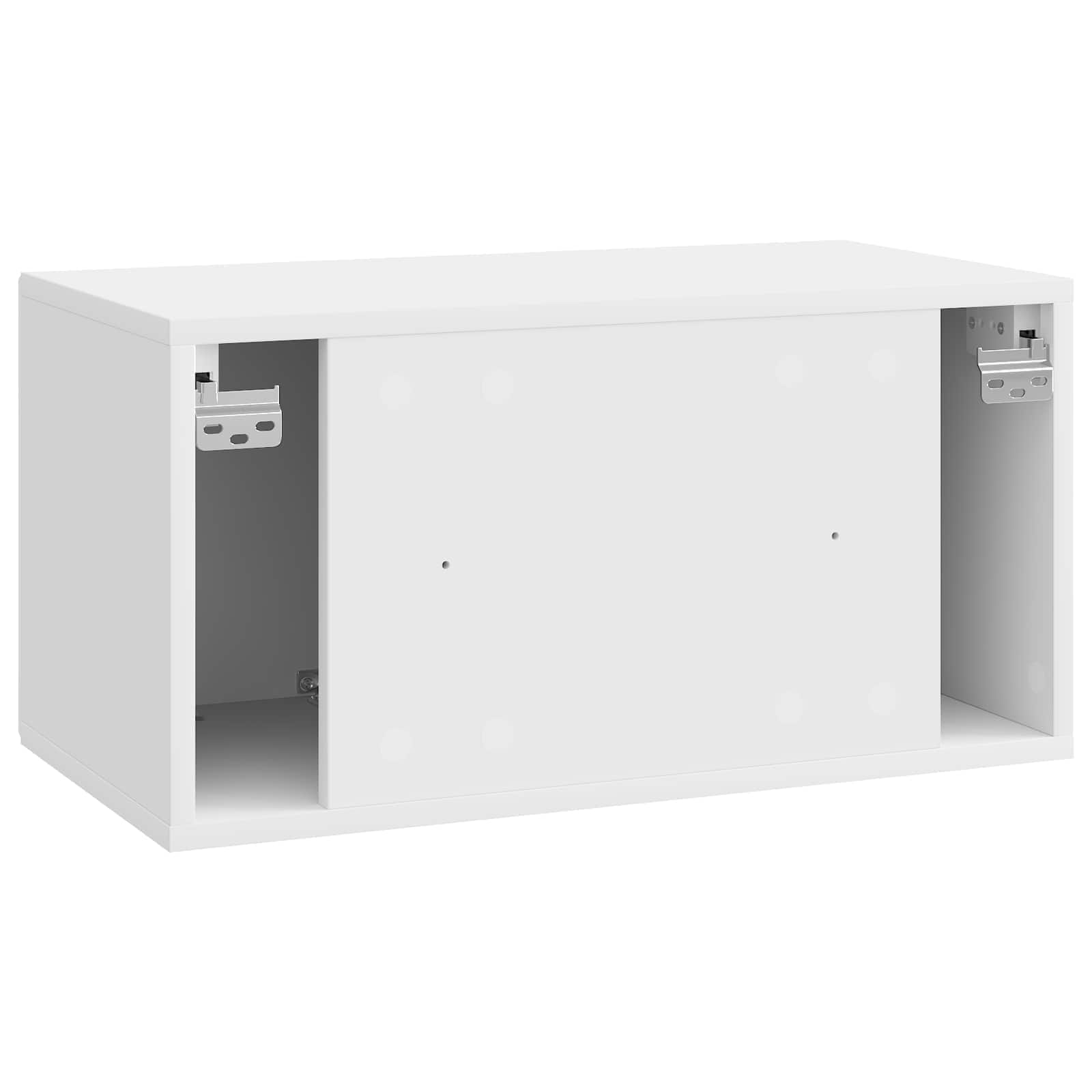 Sieninė TV spintelė Itin blizgi balta 59,5 x 31 x 30 cm
