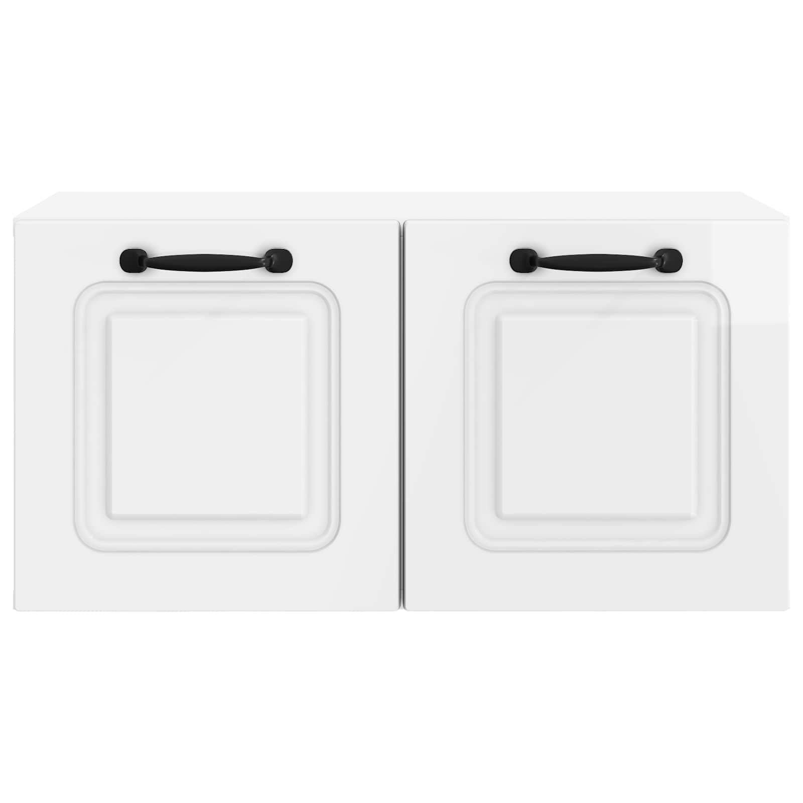 Sieninė TV spintelė Itin blizgi balta 59,5 x 31 x 30 cm