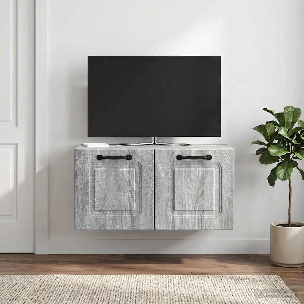 Sieninė TV spintelė Pilka sonoma ąžuolo 59,5 x 31 x 30 cm
