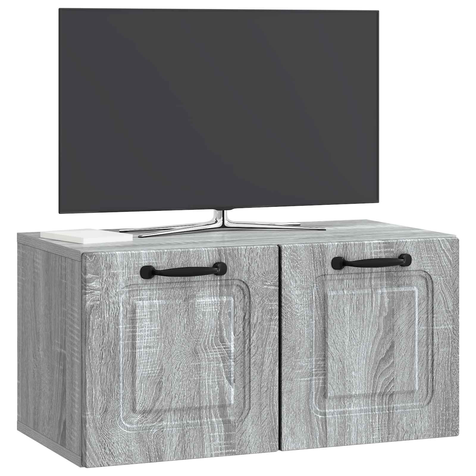 Sienas TV skapītis Pelēks Sonoma ozols 59,5 x 31 x 30 cm