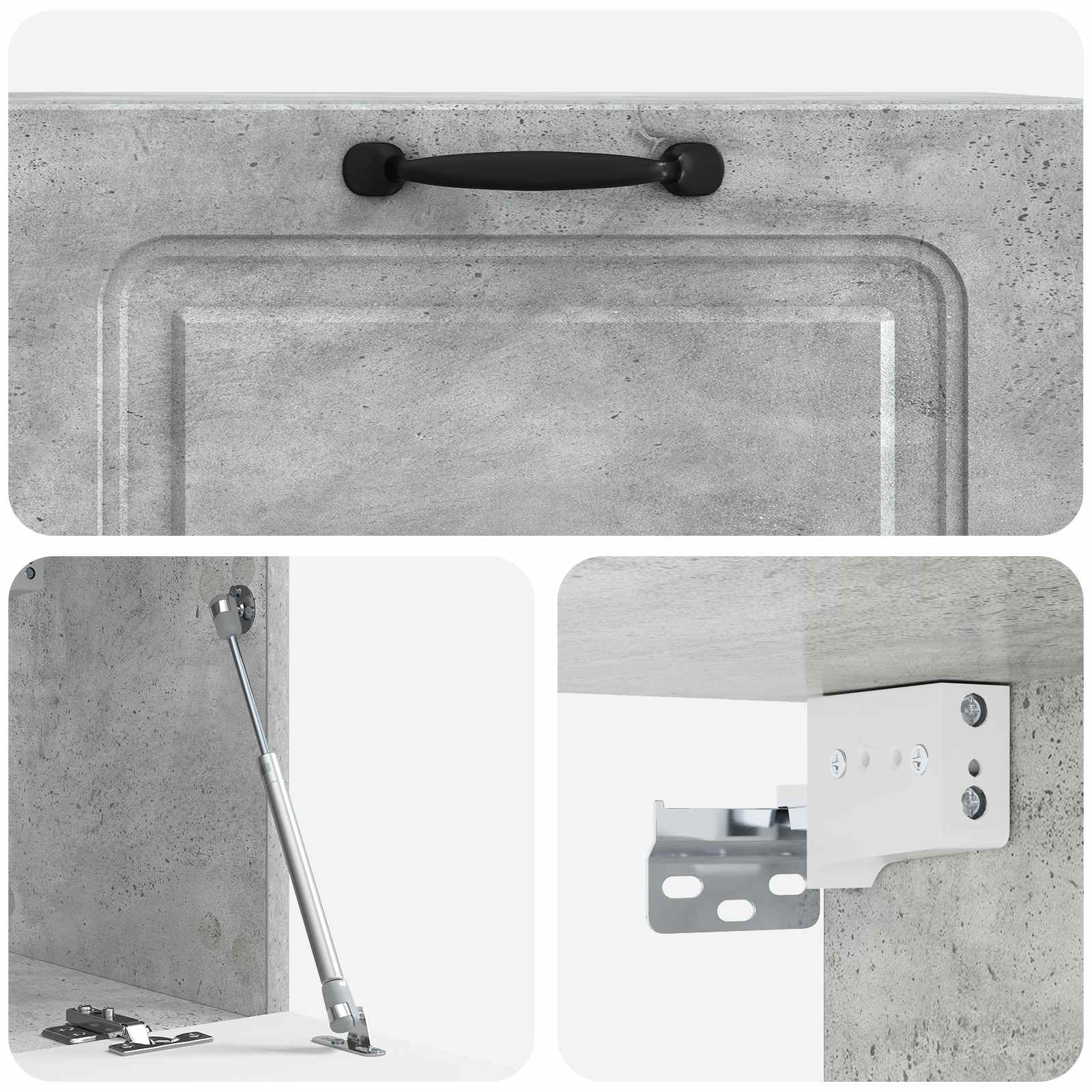 Sieninė TV spintelė Betono pilka 78,5 x 31 x 30 cm