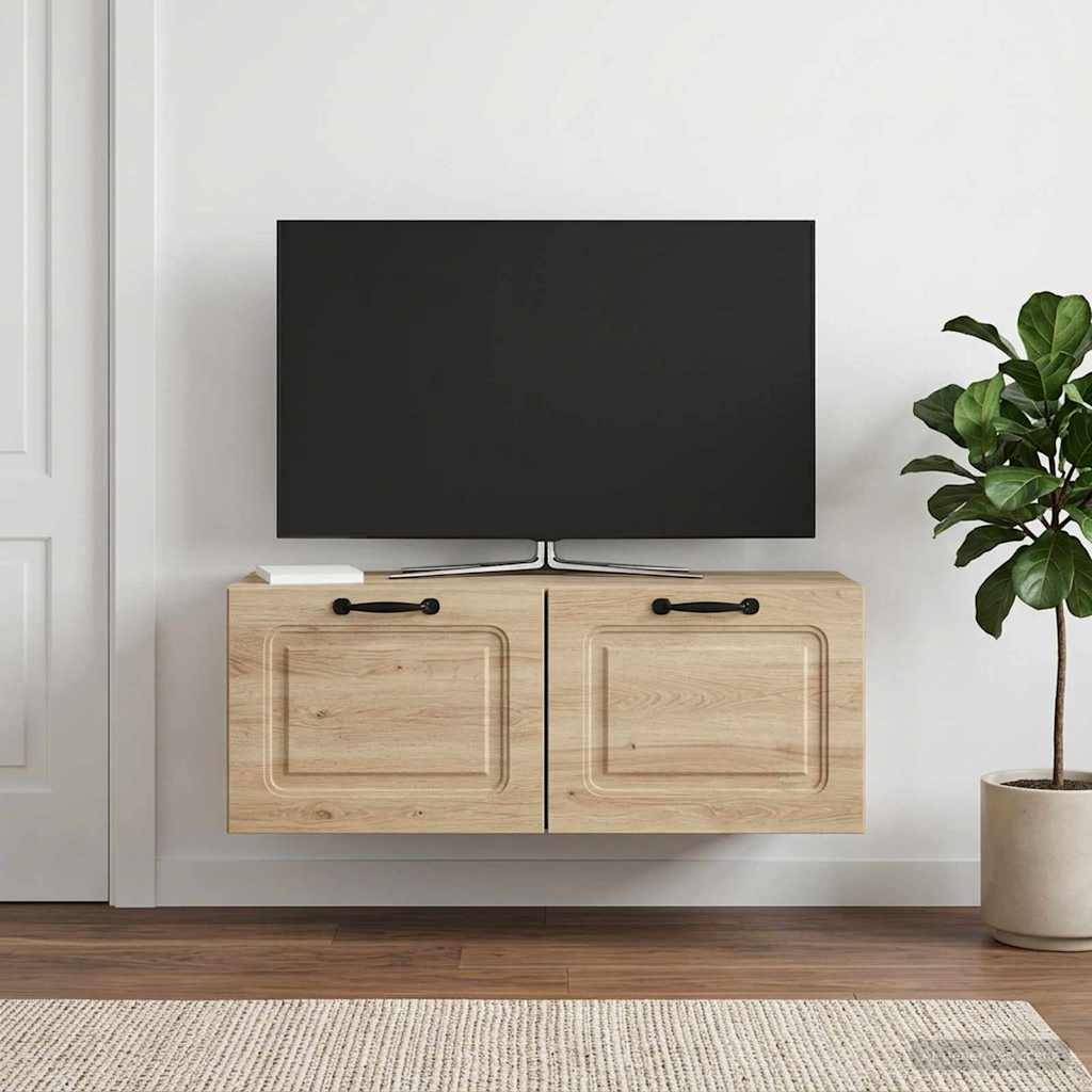 Sieninė TV spintelė Betono pilka 78,5 x 31 x 30 cm