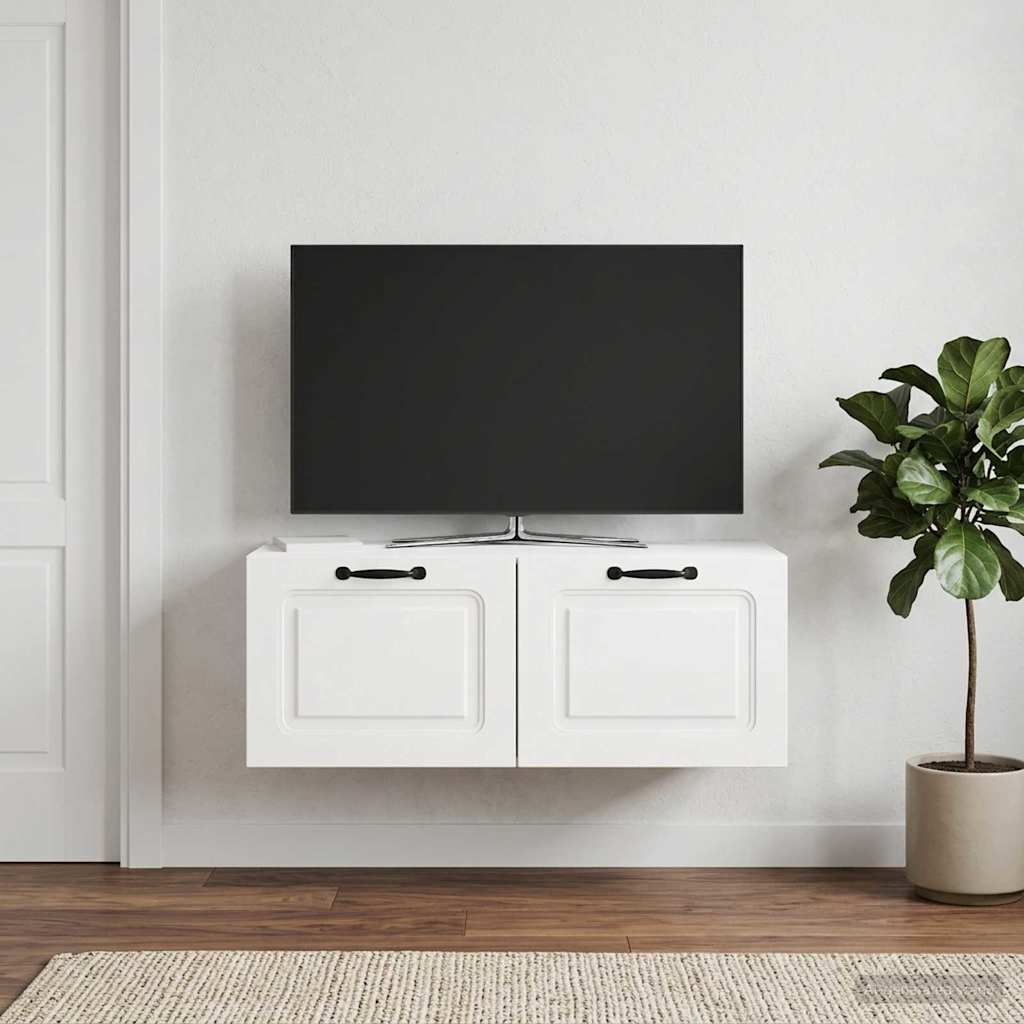 Sienas TV skapis, īpaši spīdīgi balts, 78,5 x 31 x 30 cm
