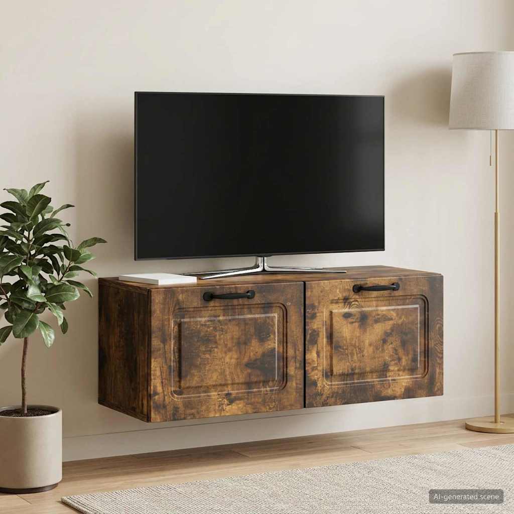 Sieninė TV spintelė Dūminio ąžuolo 78,5 x 31 x 30 cm