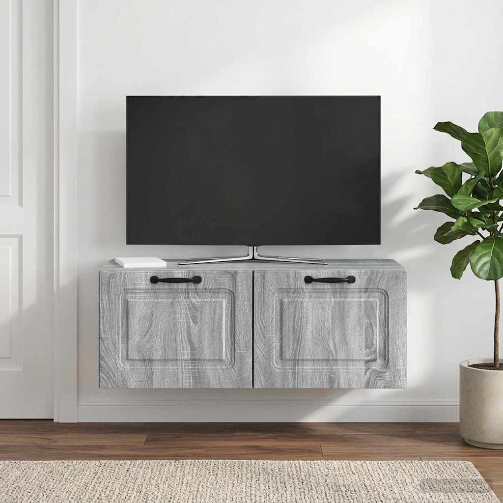 Sieninė TV spintelė Pilka sonoma ąžuolo 78,5 x 31 x 30 cm