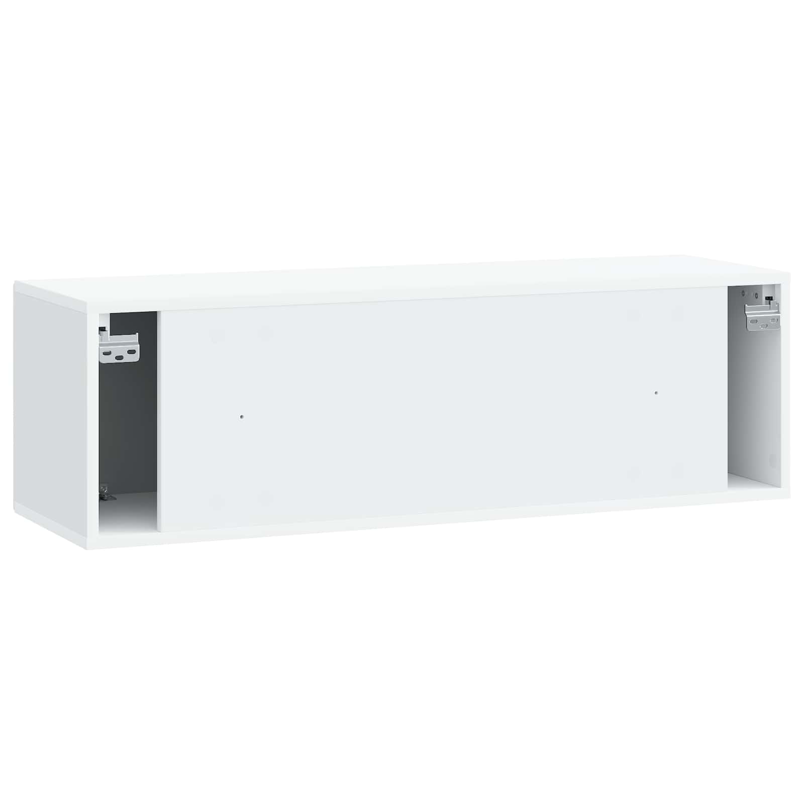 Sieninė TV spintelė Balta 98 x 31 x 30 cm Apdirbta mediena